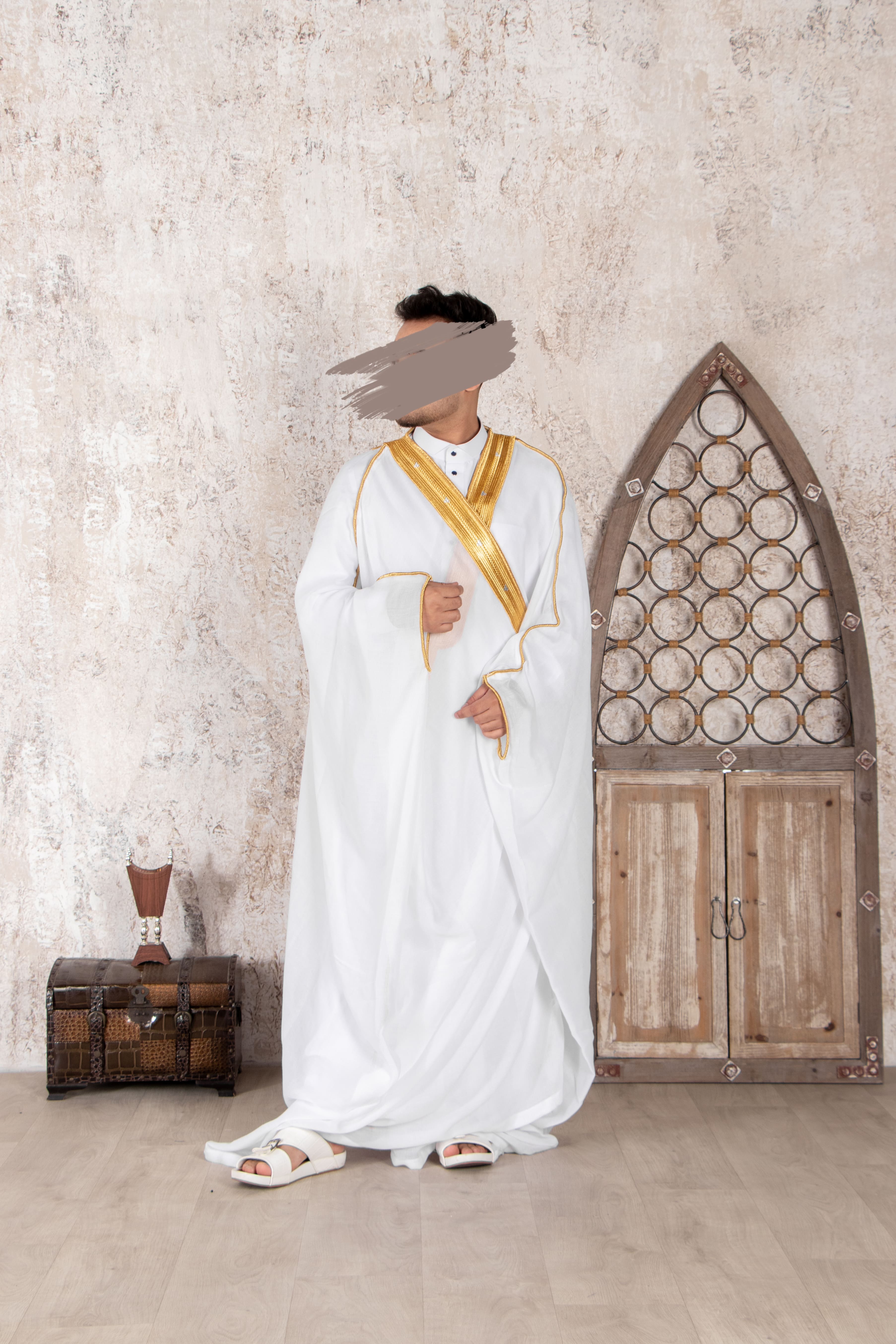 White Gold Bisht - Bisht - Muslim Lifestyle Store