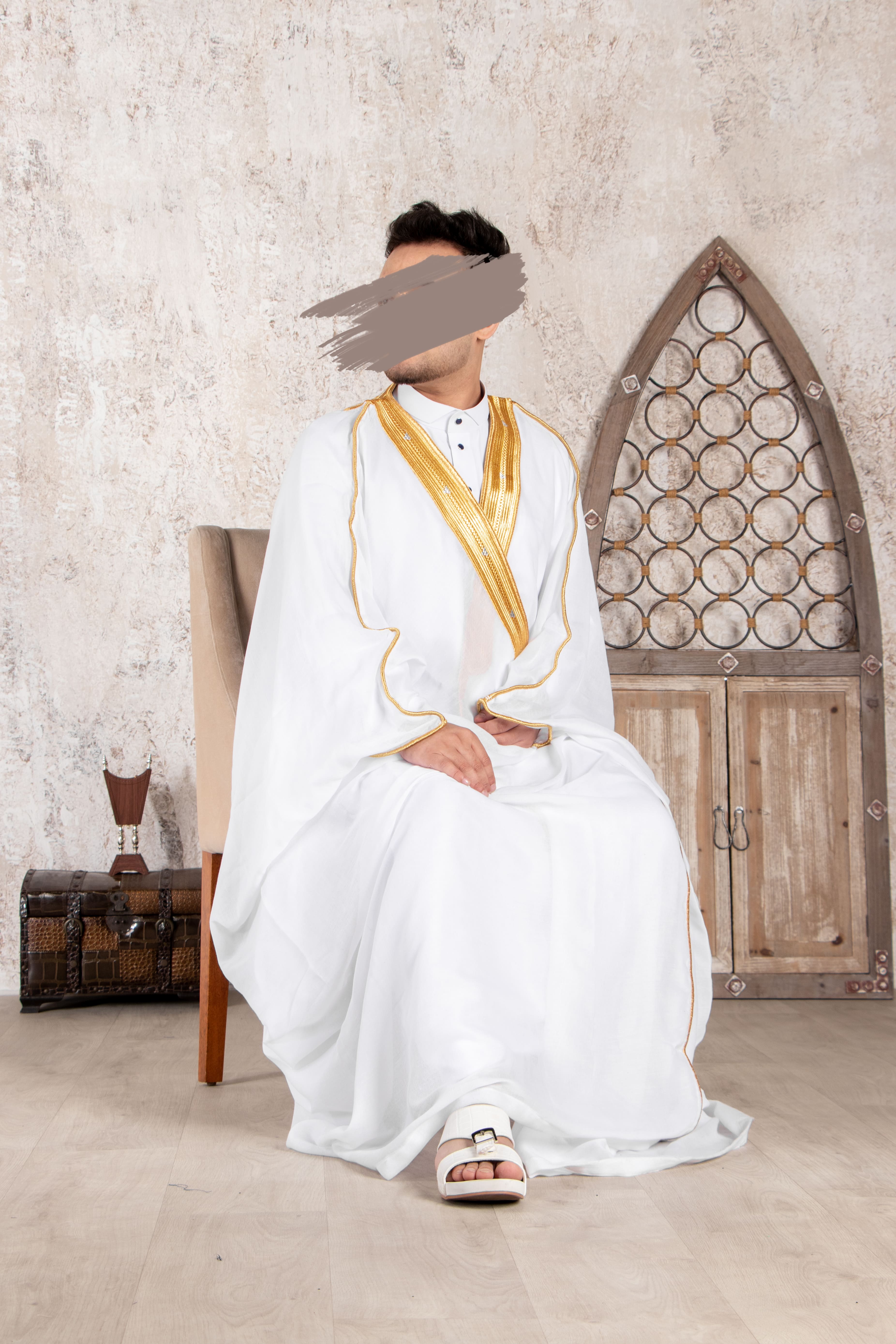 White Gold Bisht - Bisht - Muslim Lifestyle Store