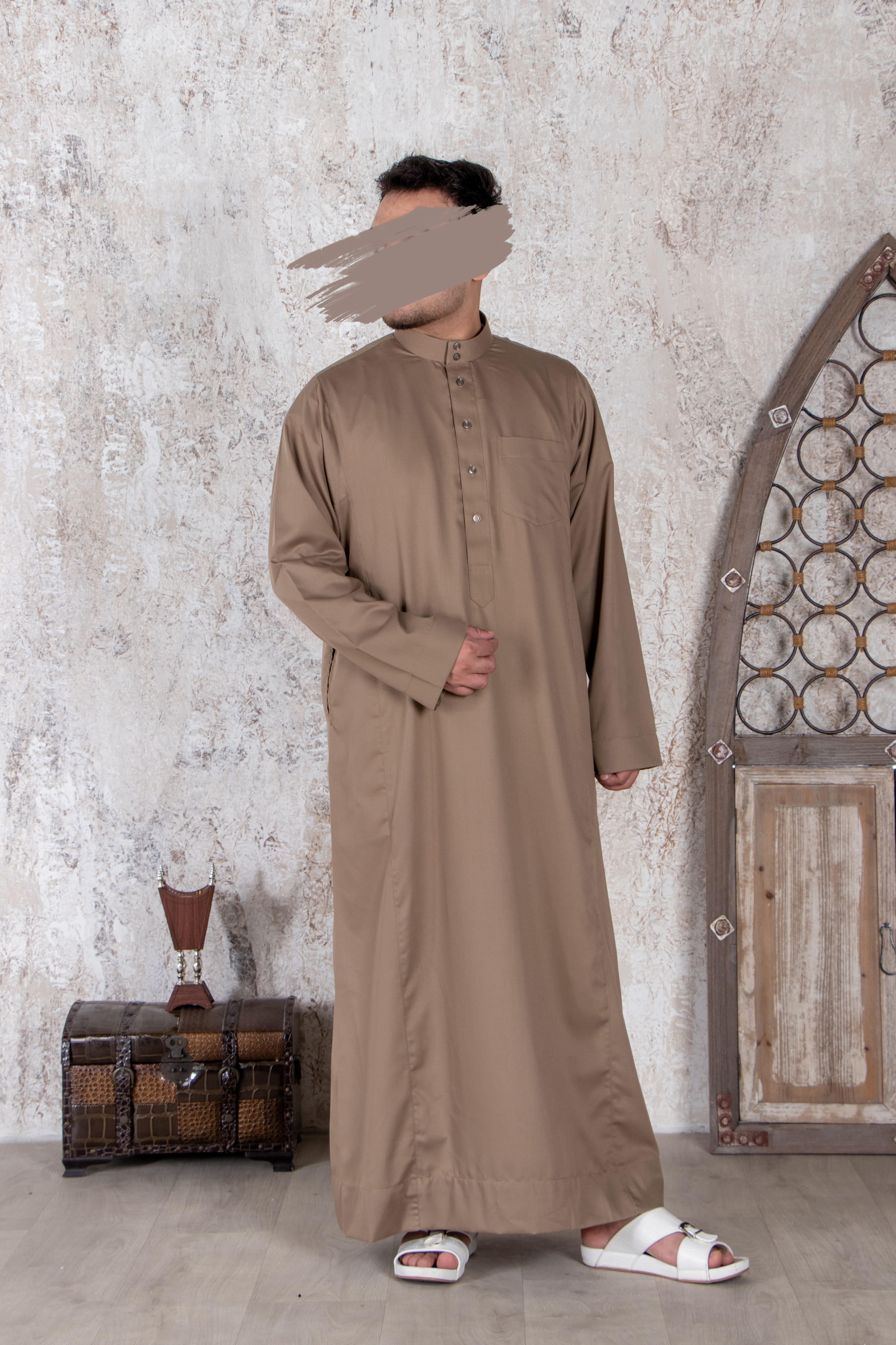 Beige Saudi Thobe - Saudi Thobe - Muslim Lifestyle Store