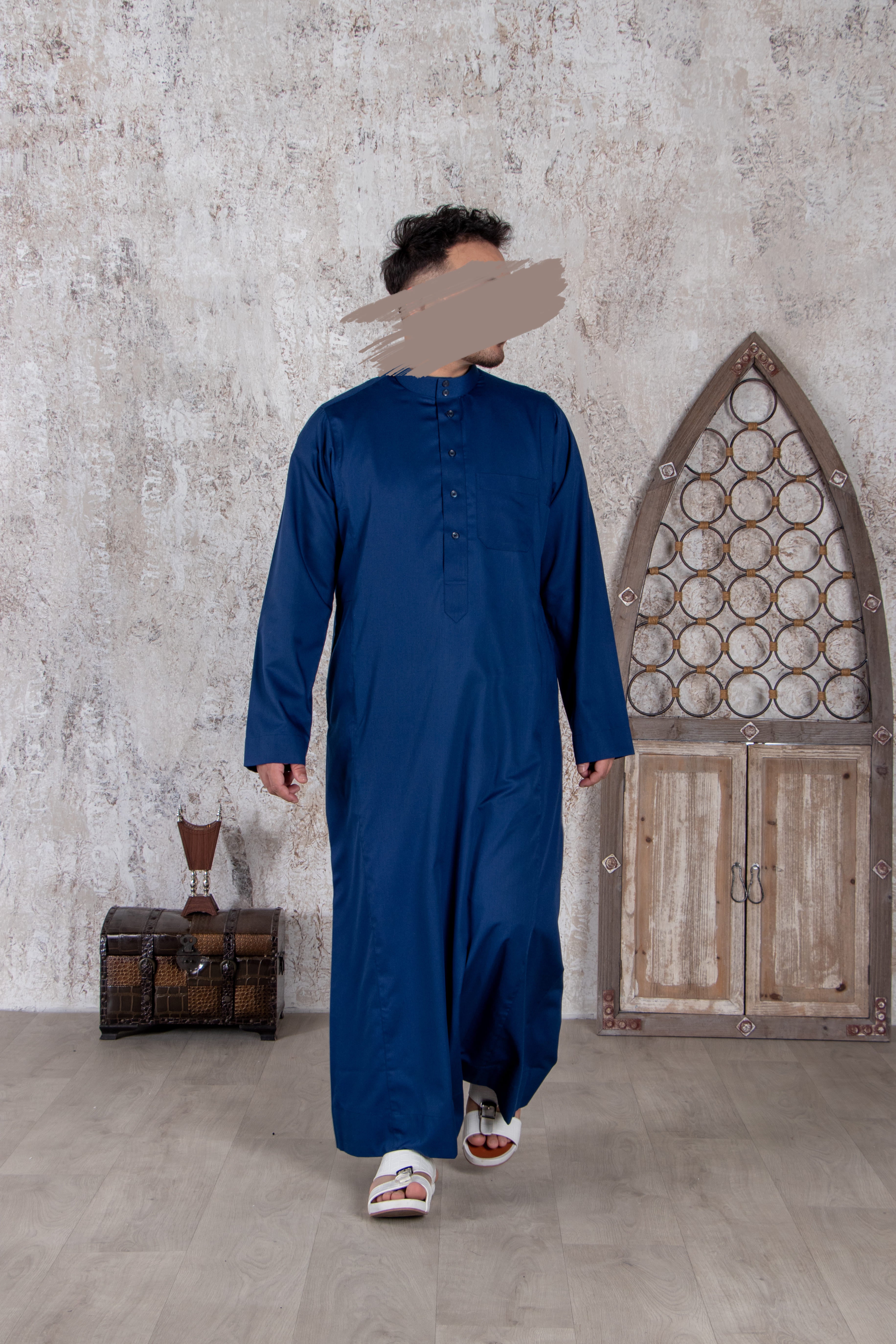Blue Saudi Thobe - Saudi Thobe - Muslim Lifestyle Store