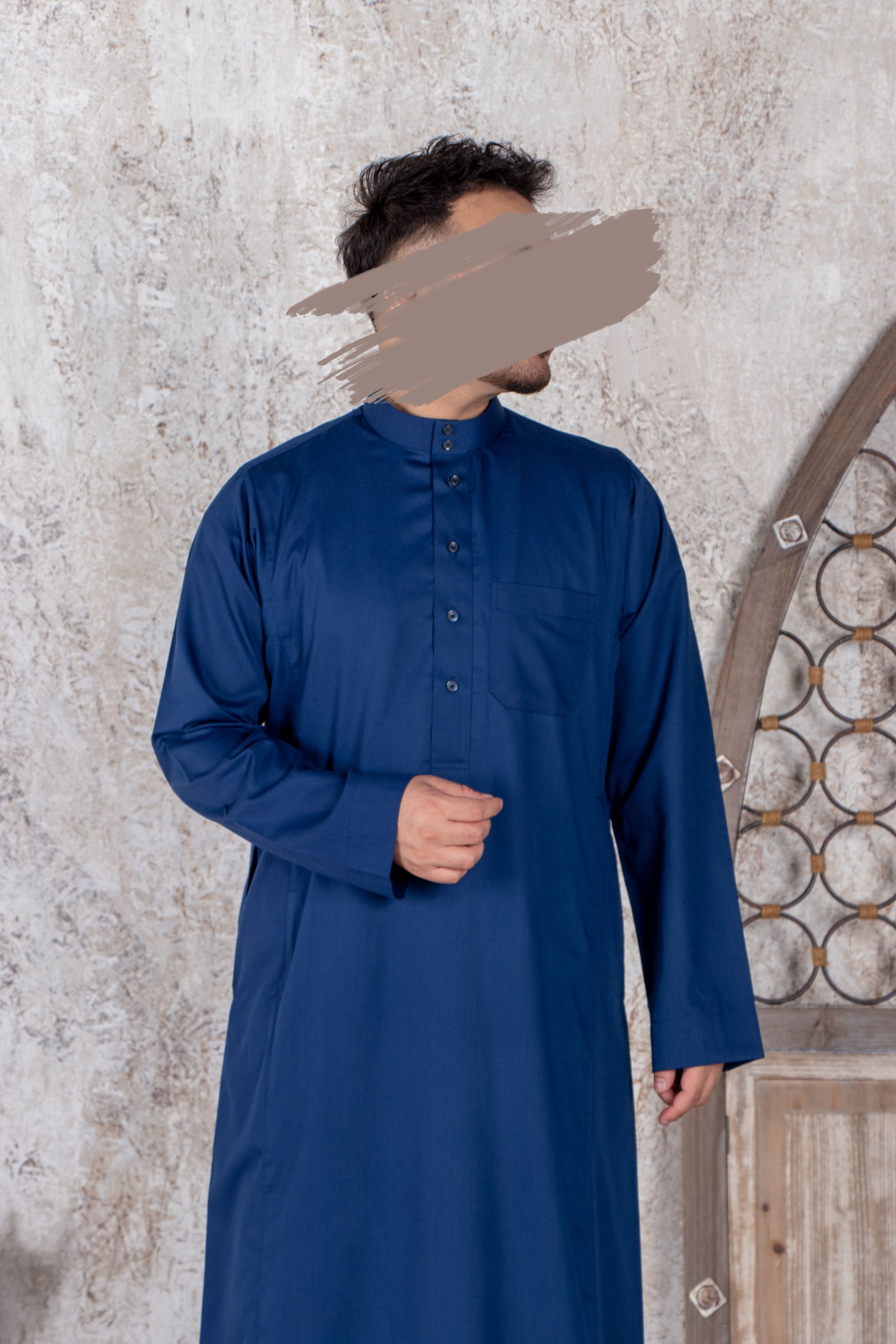 Blue Saudi Thobe - Saudi Thobe - Muslim Lifestyle Store