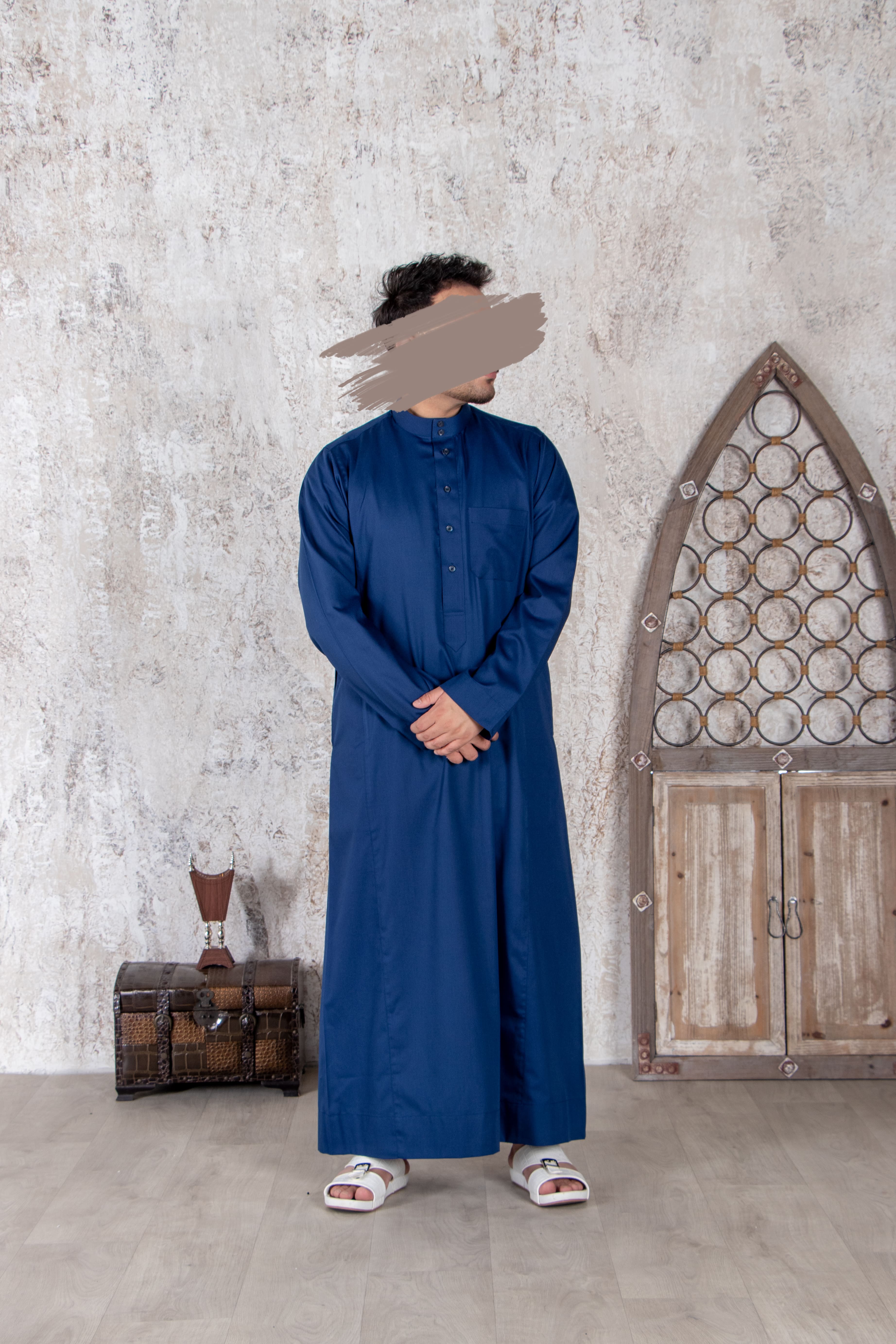 Blue Saudi Thobe - Saudi Thobe - Muslim Lifestyle Store