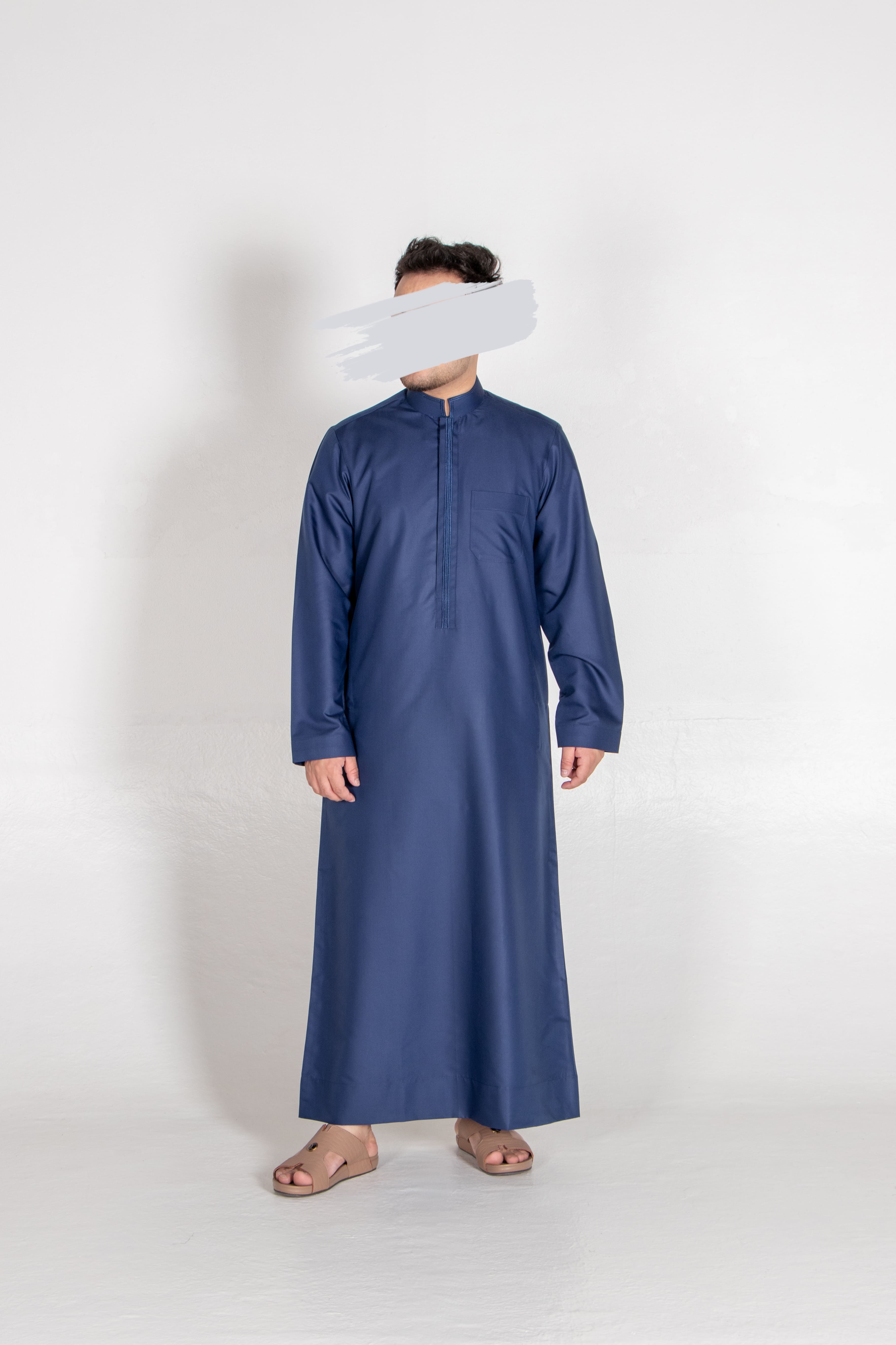 Navy Blue Saudi Thobe - Saudi Thobe - Muslim Lifestyle Store