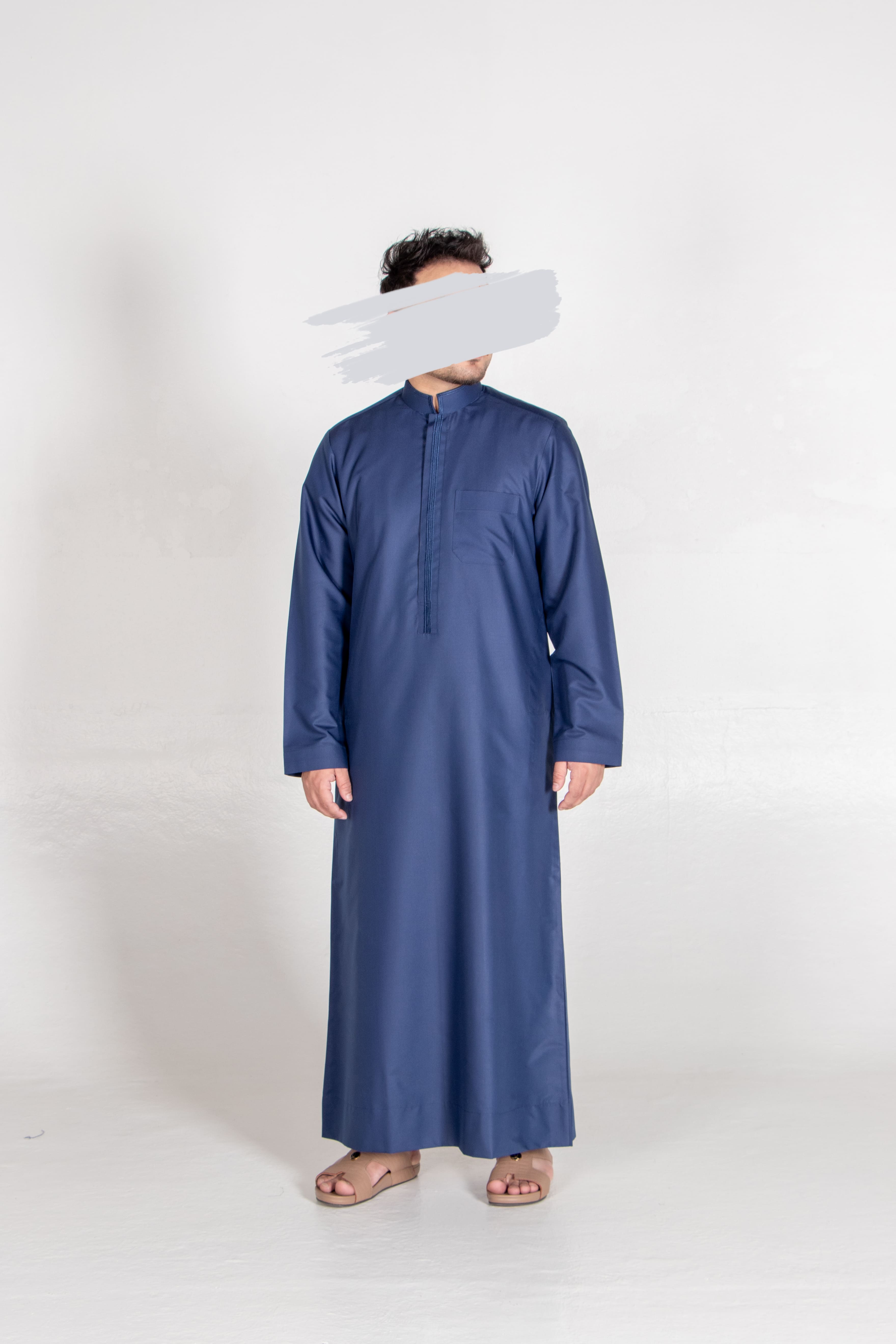 Navy Blue Saudi Thobe - Saudi Thobe - Muslim Lifestyle Store