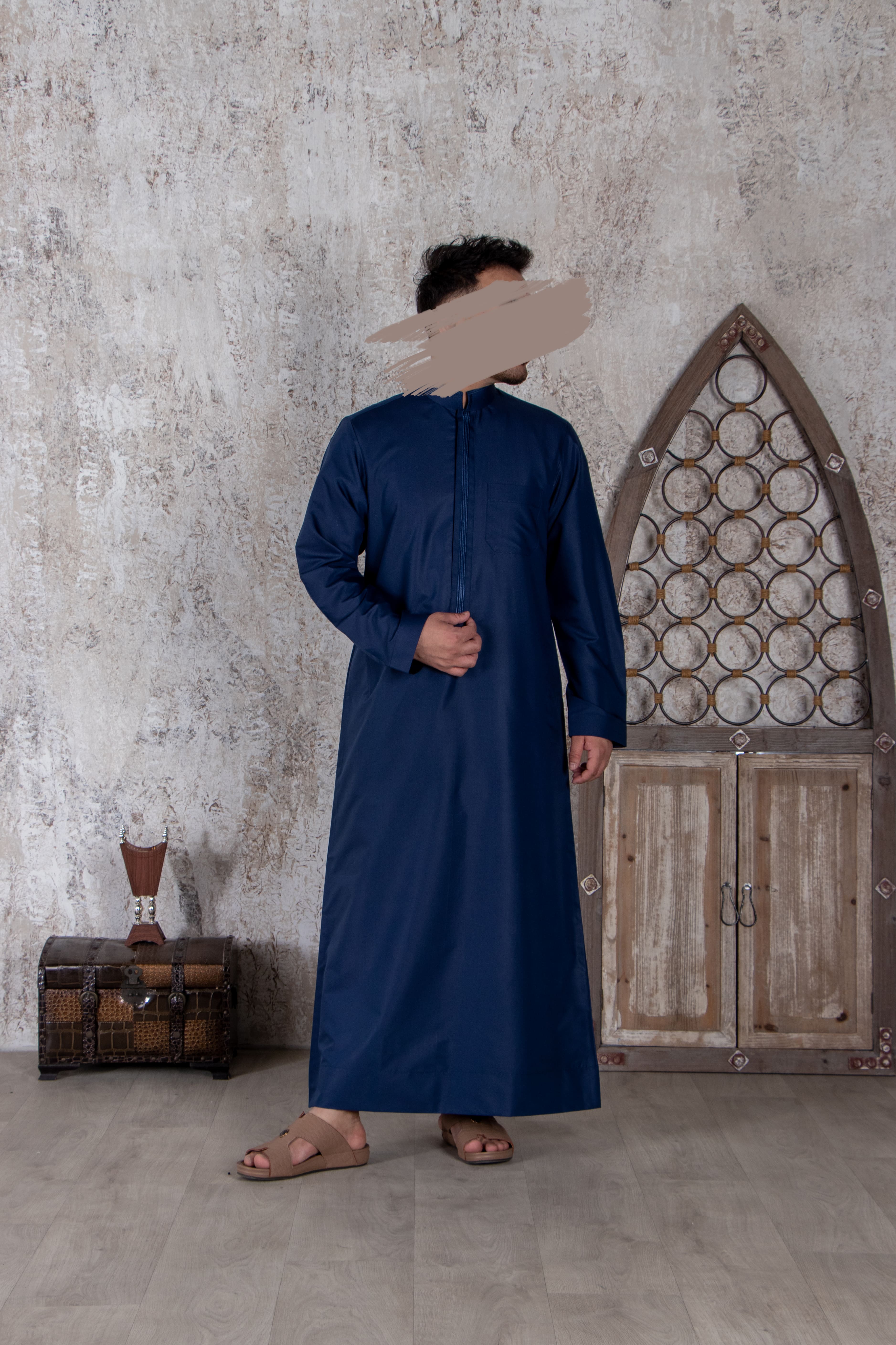 Navy Blue Saudi Thobe - Saudi Thobe - Muslim Lifestyle Store