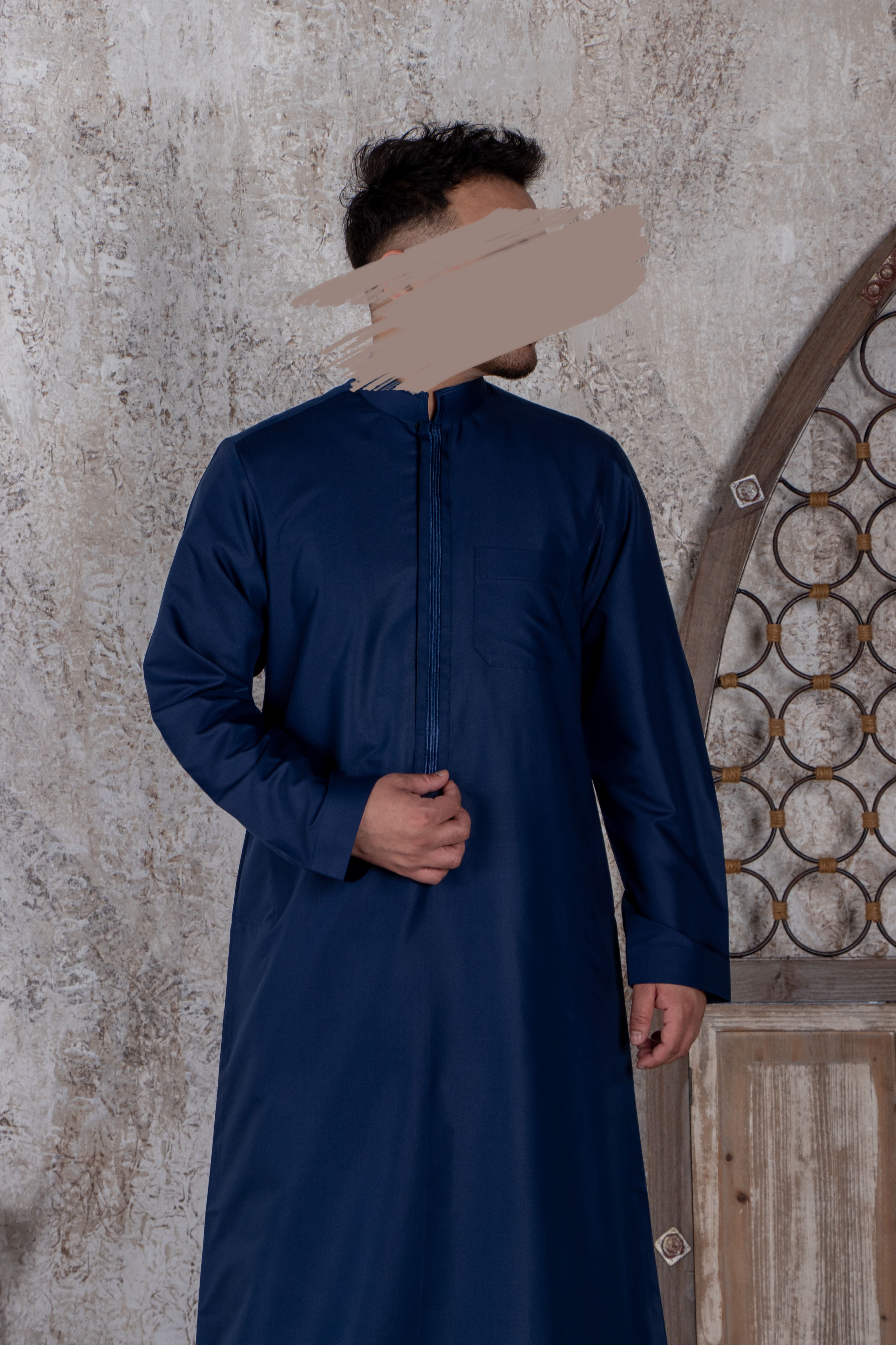 Navy Blue Saudi Thobe - Saudi Thobe - Muslim Lifestyle Store