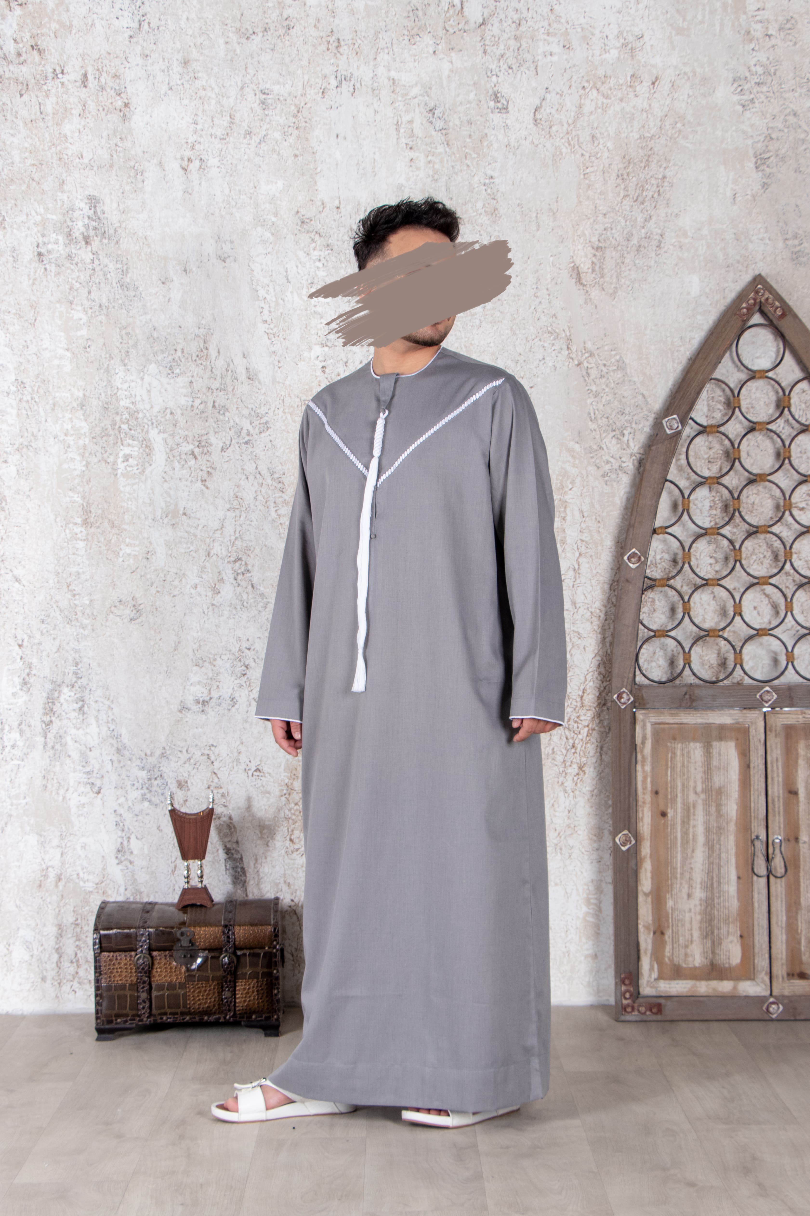Gray Emirati Kandura - Emirati Kandura - Muslim Lifestyle Store