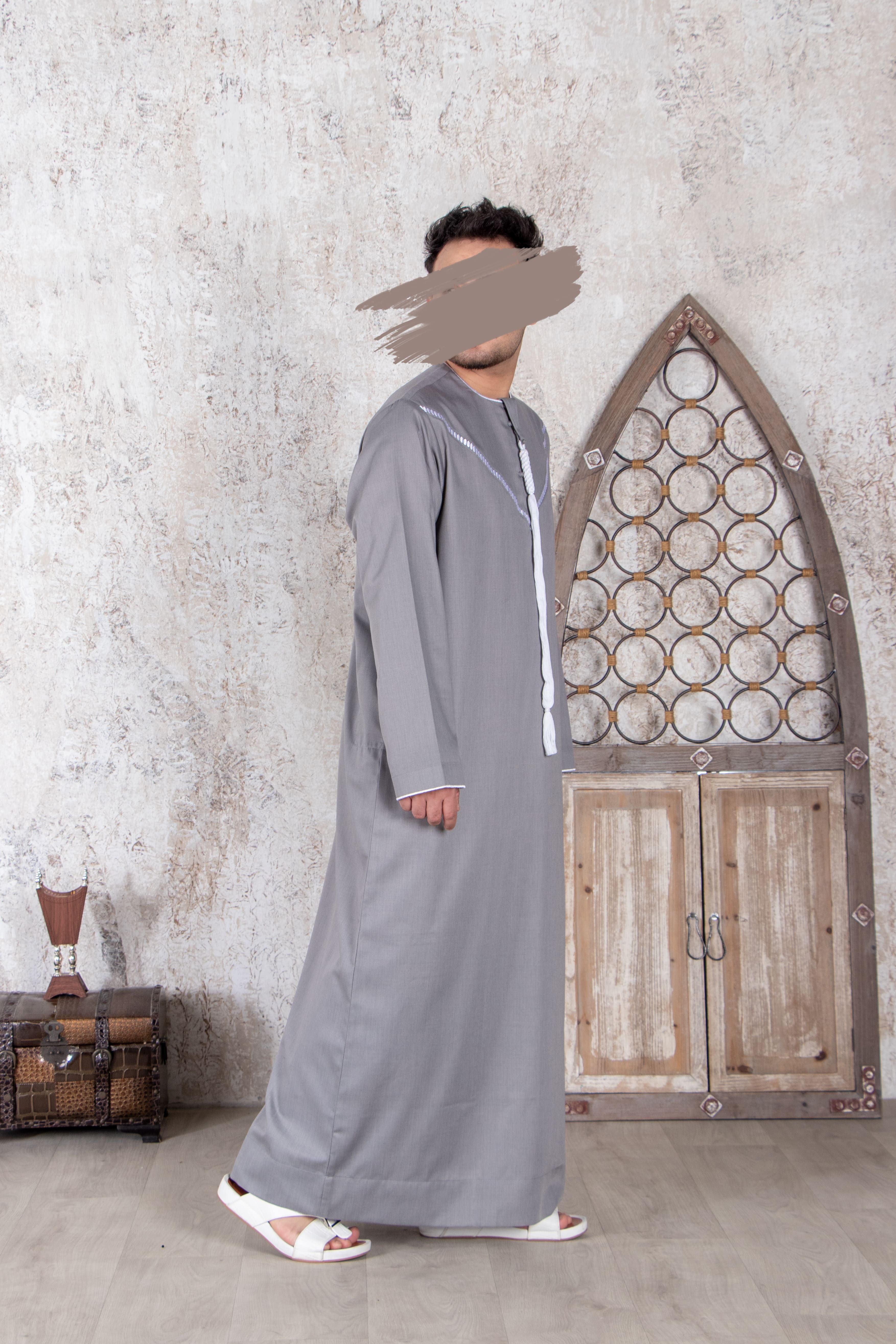 Gray Emirati Kandura - Emirati Kandura - Muslim Lifestyle Store