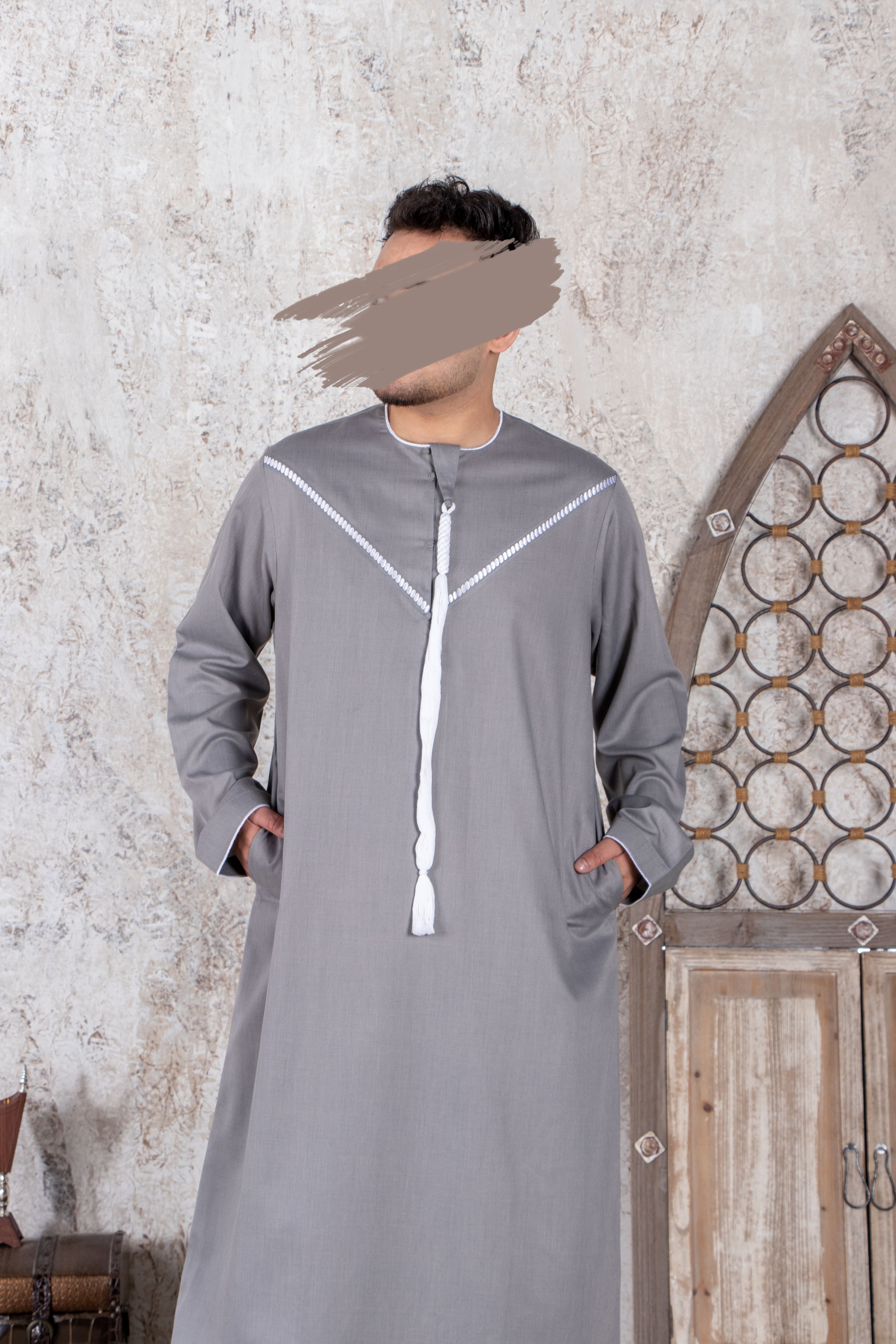 Gray Emirati Kandura - Emirati Kandura - Muslim Lifestyle Store