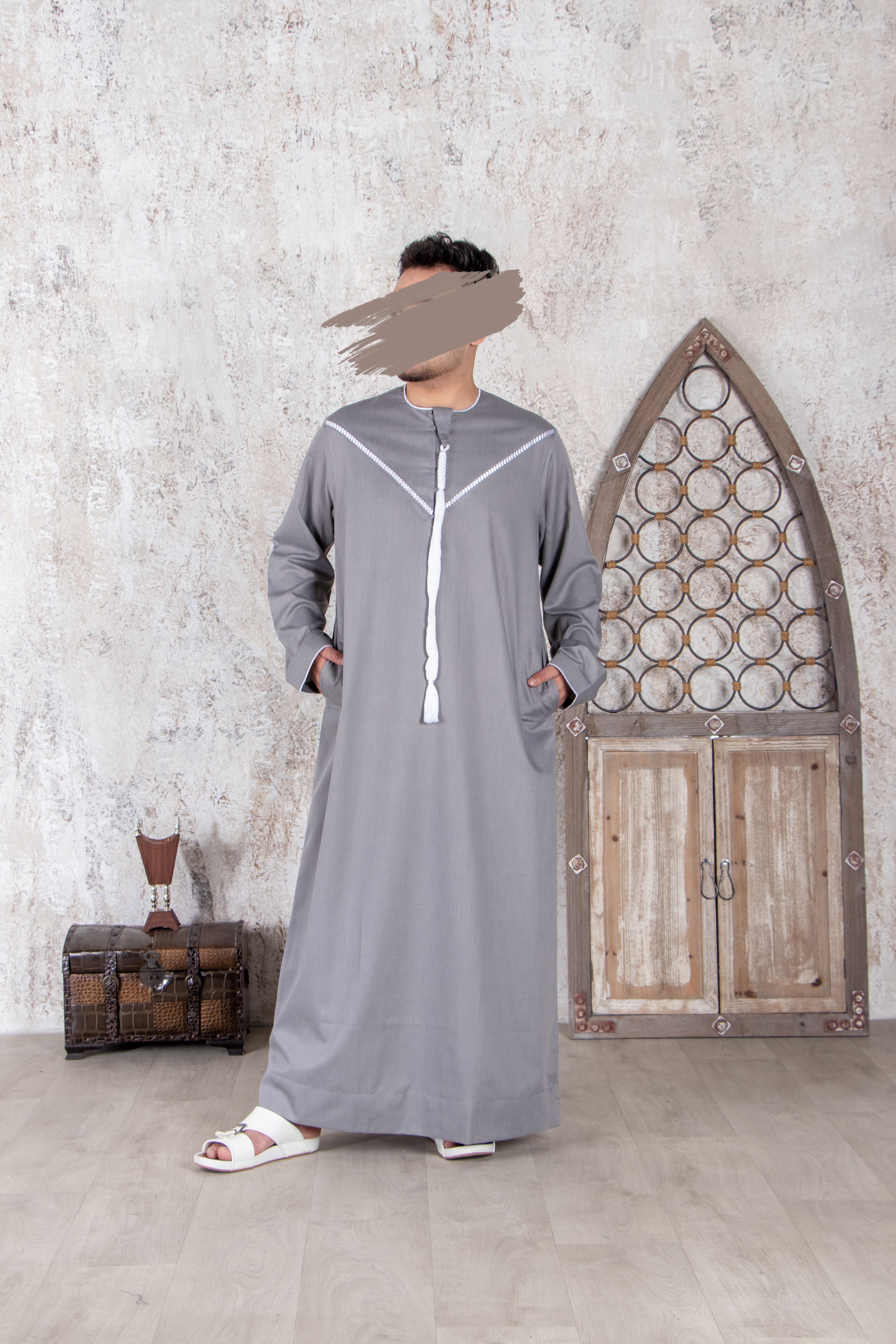 Gray Emirati Kandura - Emirati Kandura - Muslim Lifestyle Store