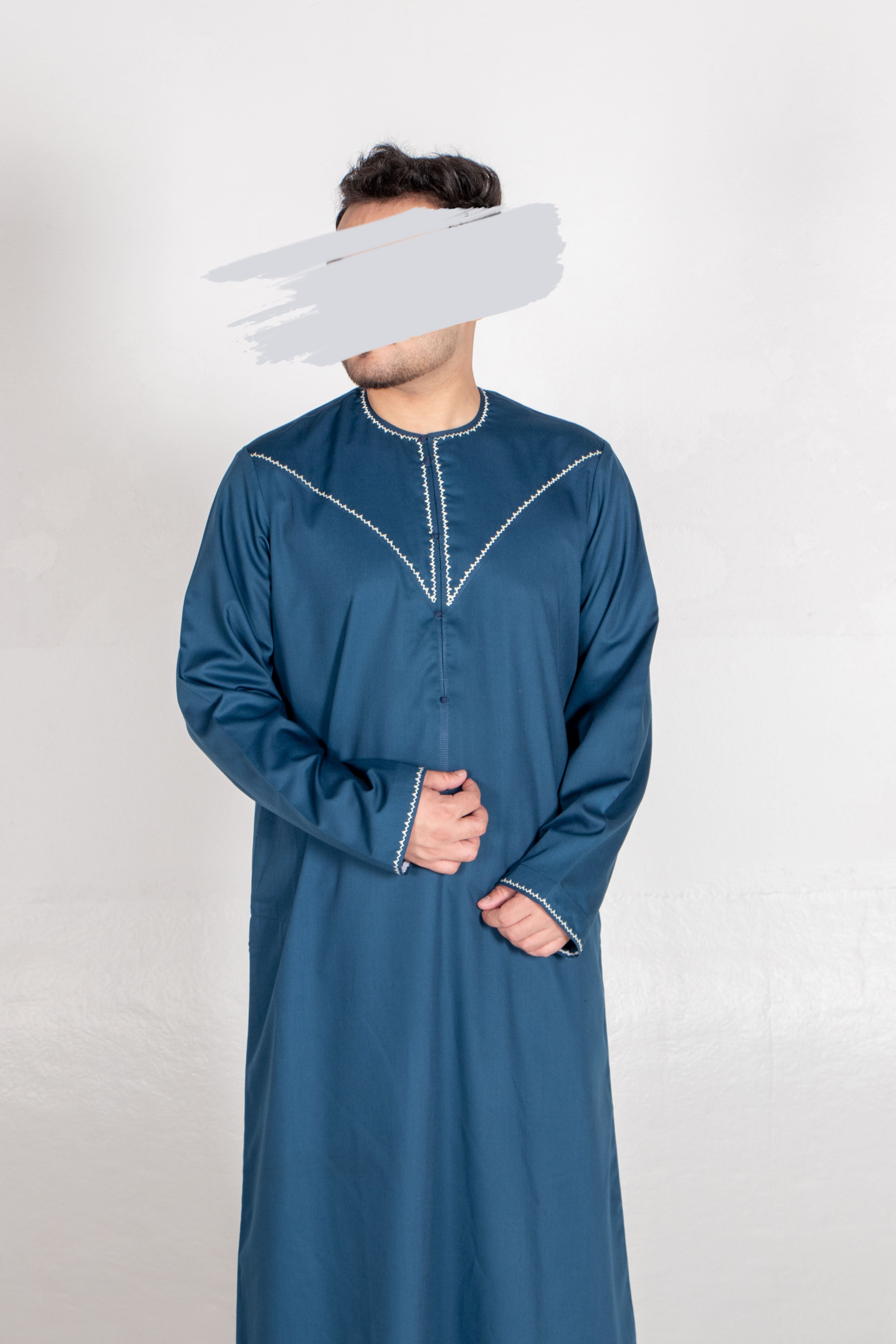 Blue Emirati Kandura - Emirati Kandura - Muslim Lifestyle Store