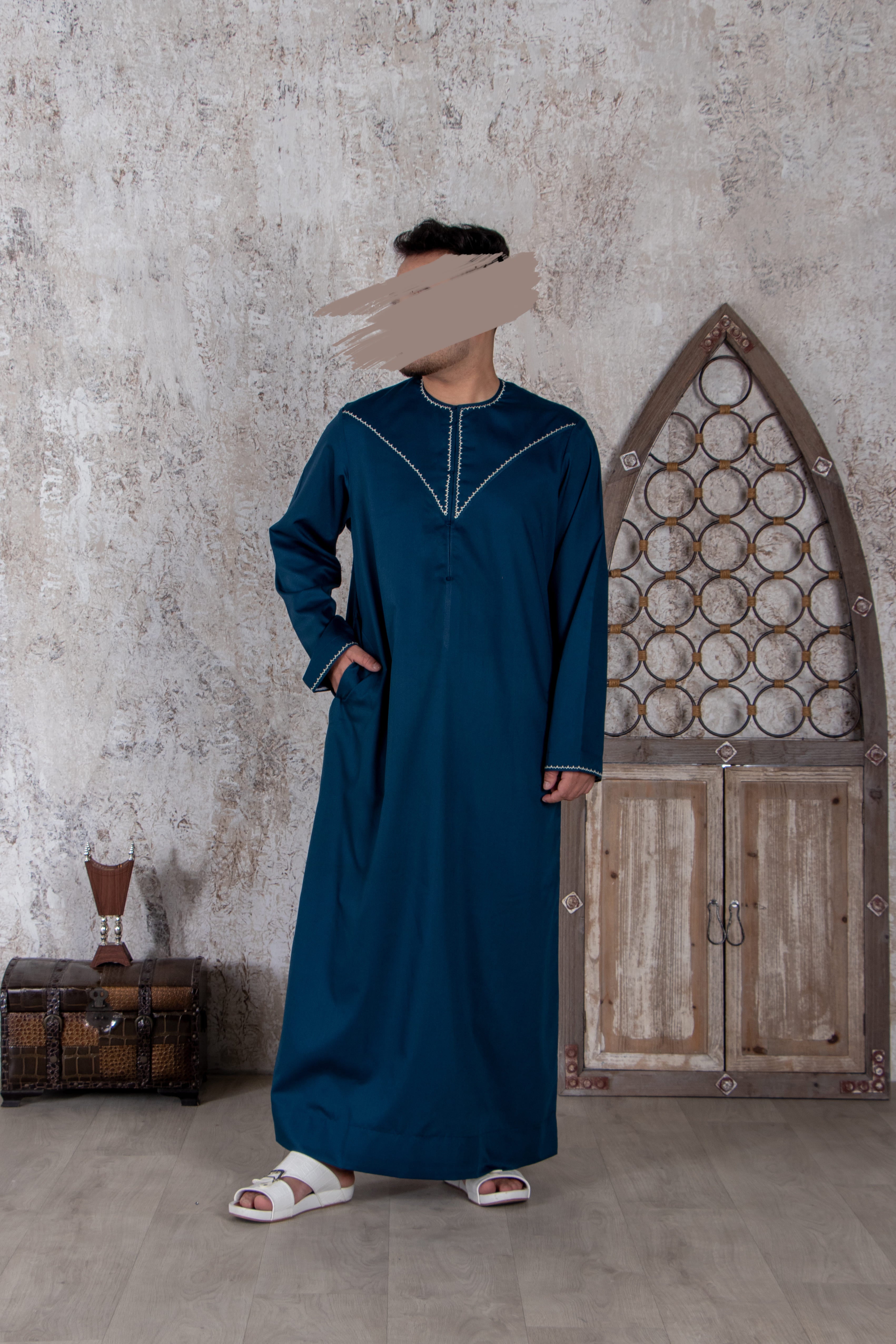 Blue Emirati Kandura - Emirati Kandura - Muslim Lifestyle Store