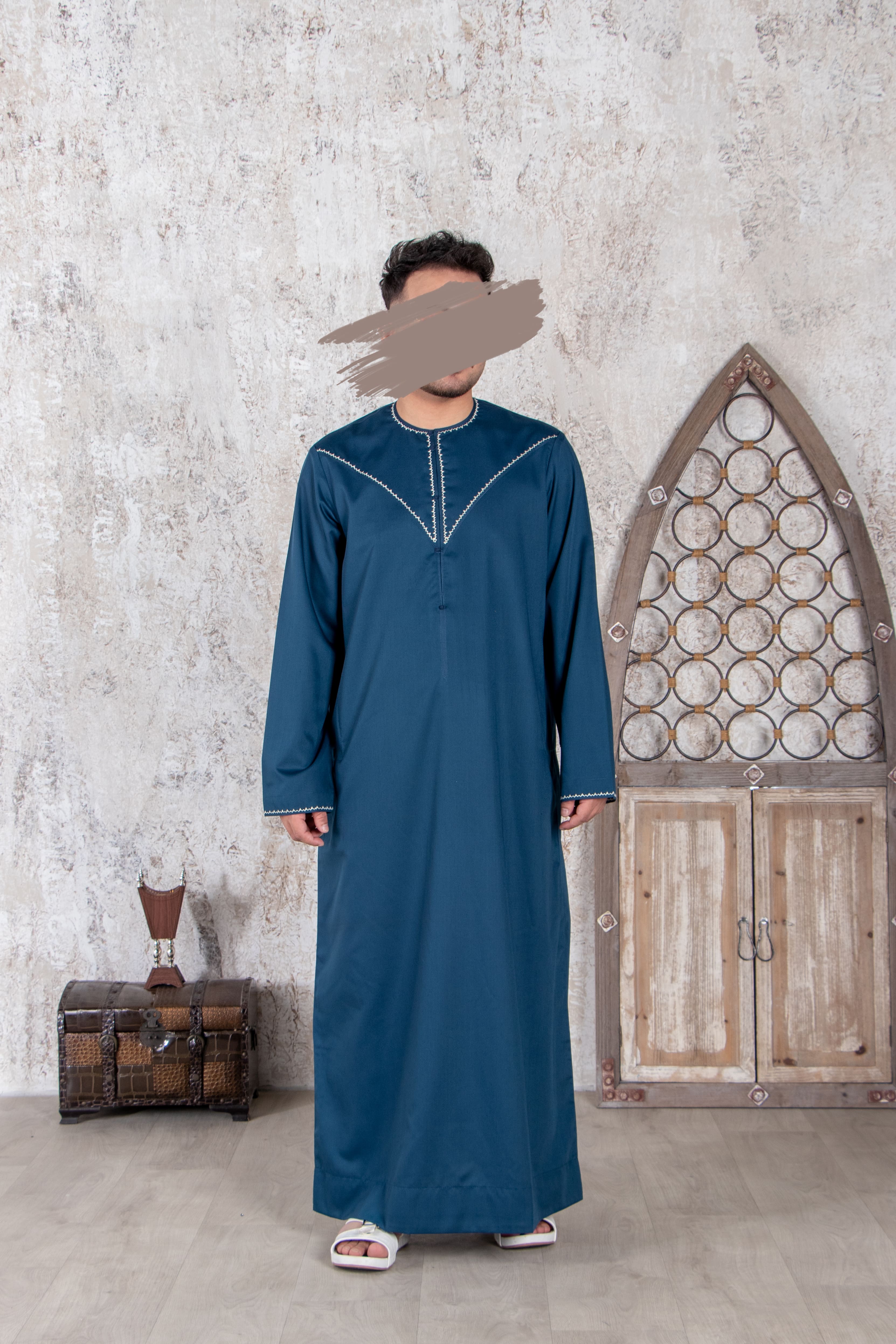 Blue Emirati Kandura - Emirati Kandura - Muslim Lifestyle Store