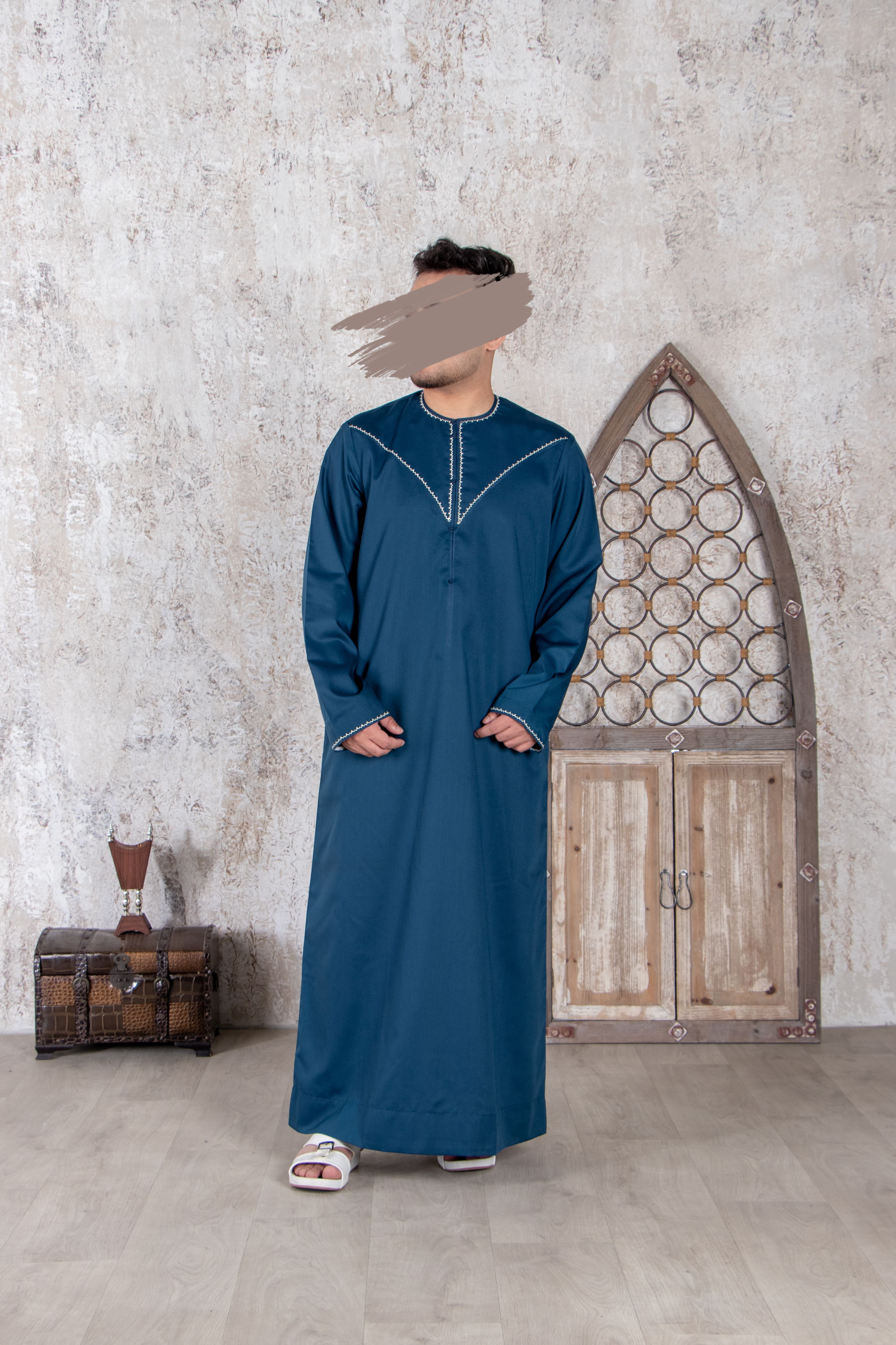 Blue Emirati Kandura - Emirati Kandura - Muslim Lifestyle Store