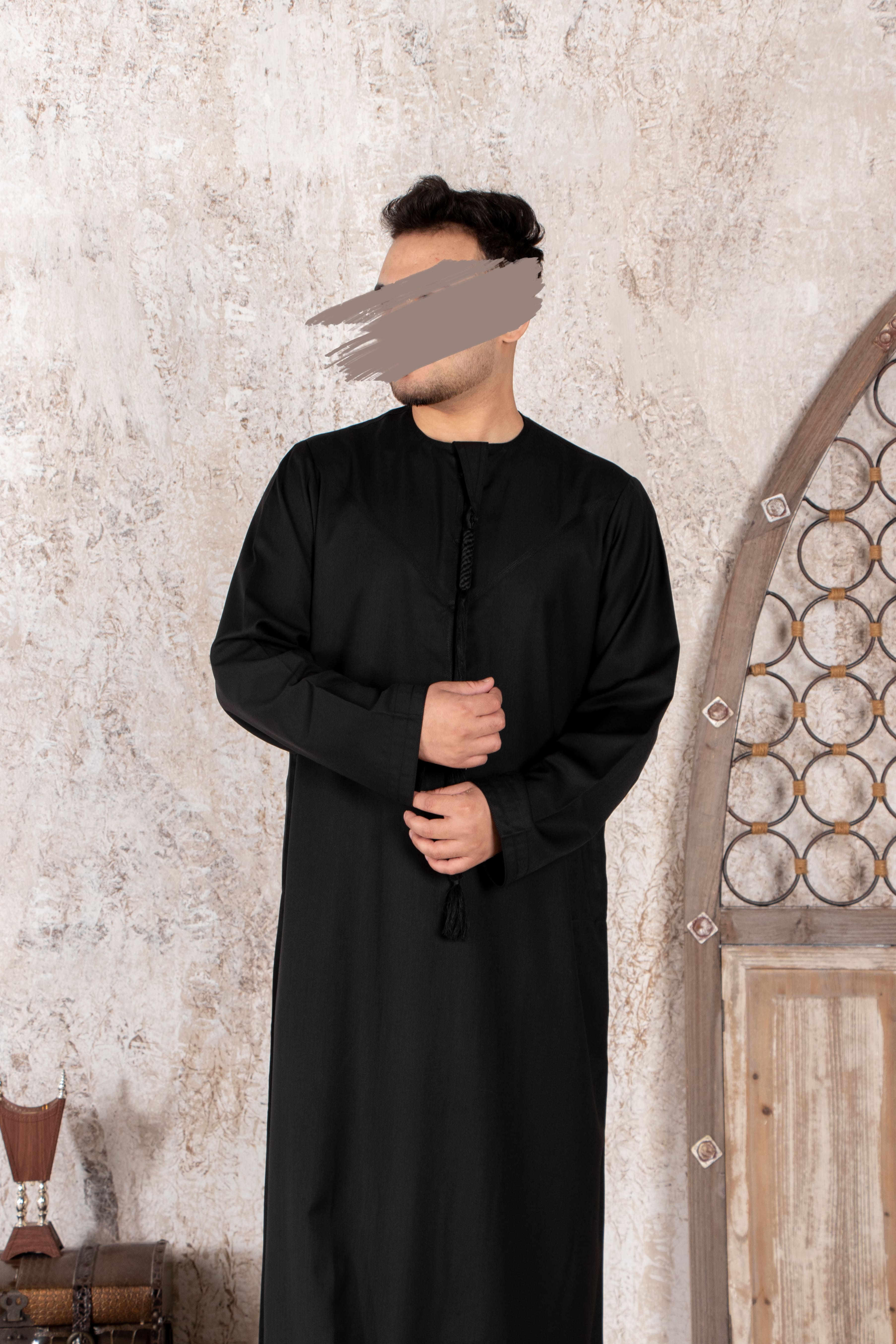 Black Emirati Kandura - Emirati Kandura - Muslim Lifestyle Store