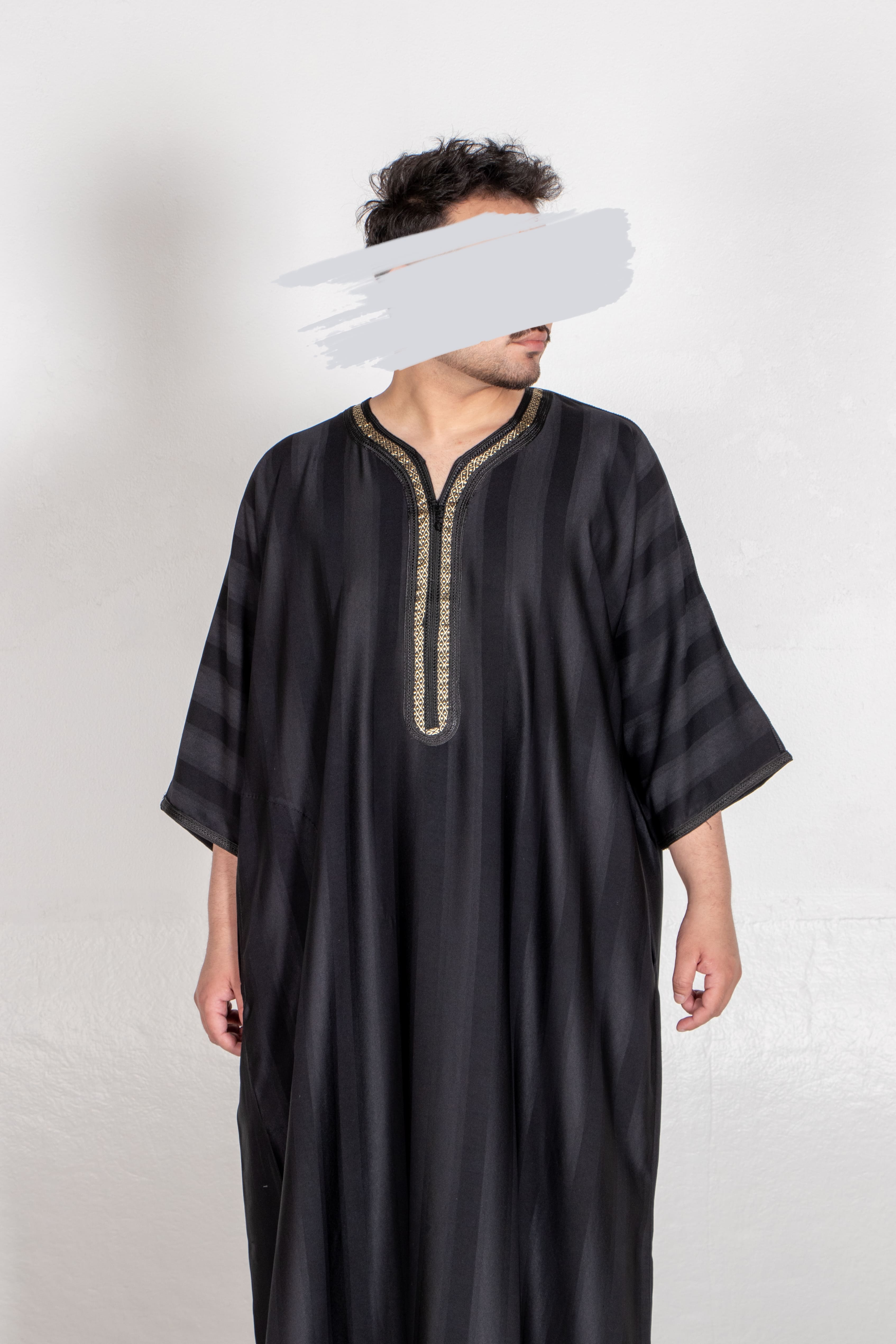 Moroccan Black Stripe Thobe - Jalabiya - Muslim Lifestyle Store
