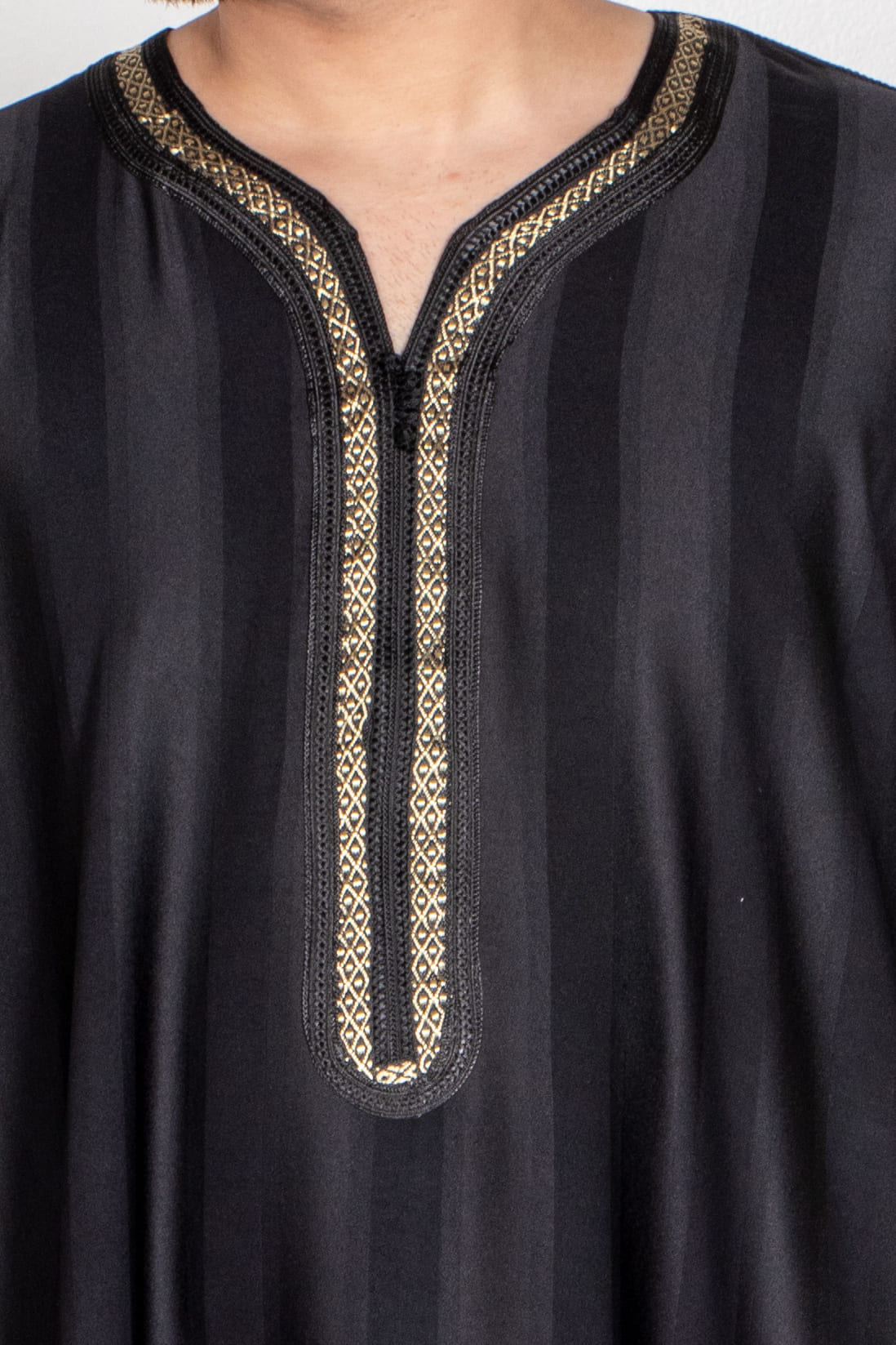 Moroccan Black Stripe Thobe - Jalabiya - Muslim Lifestyle Store