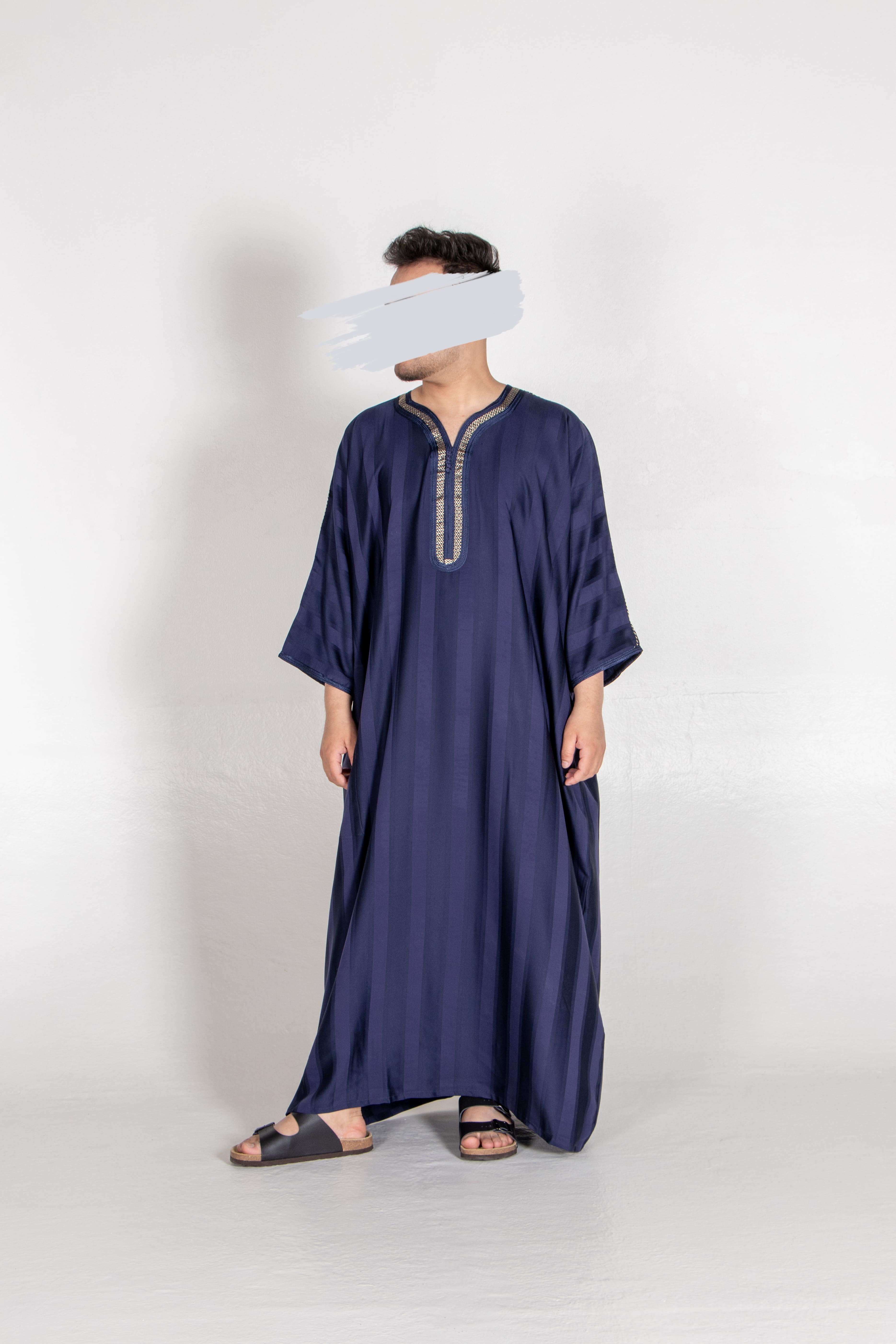 Moroccan Dark Blue Thobe - Jalabiya - Muslim Lifestyle Store