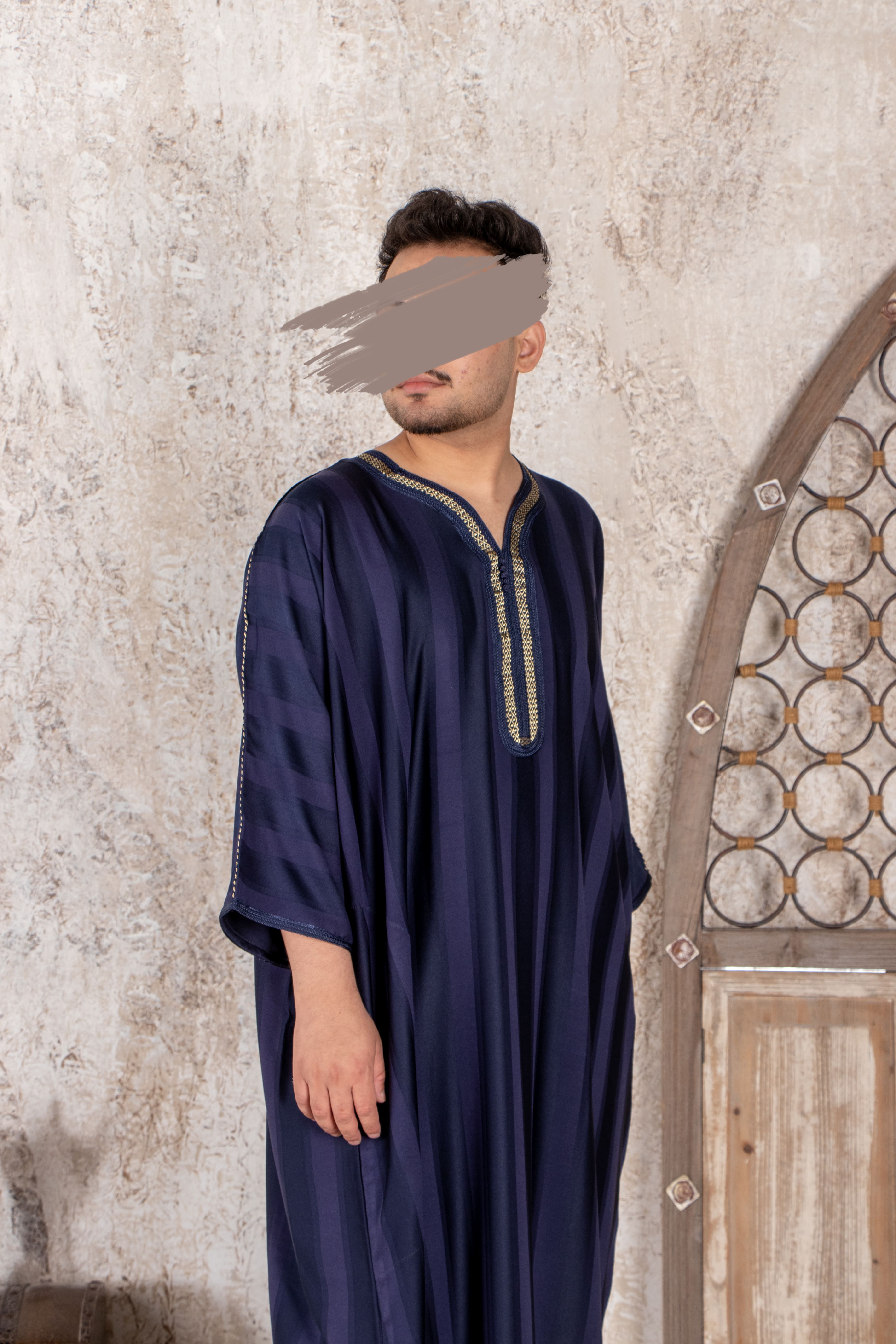 Moroccan Dark Blue Thobe - Jalabiya - Muslim Lifestyle Store