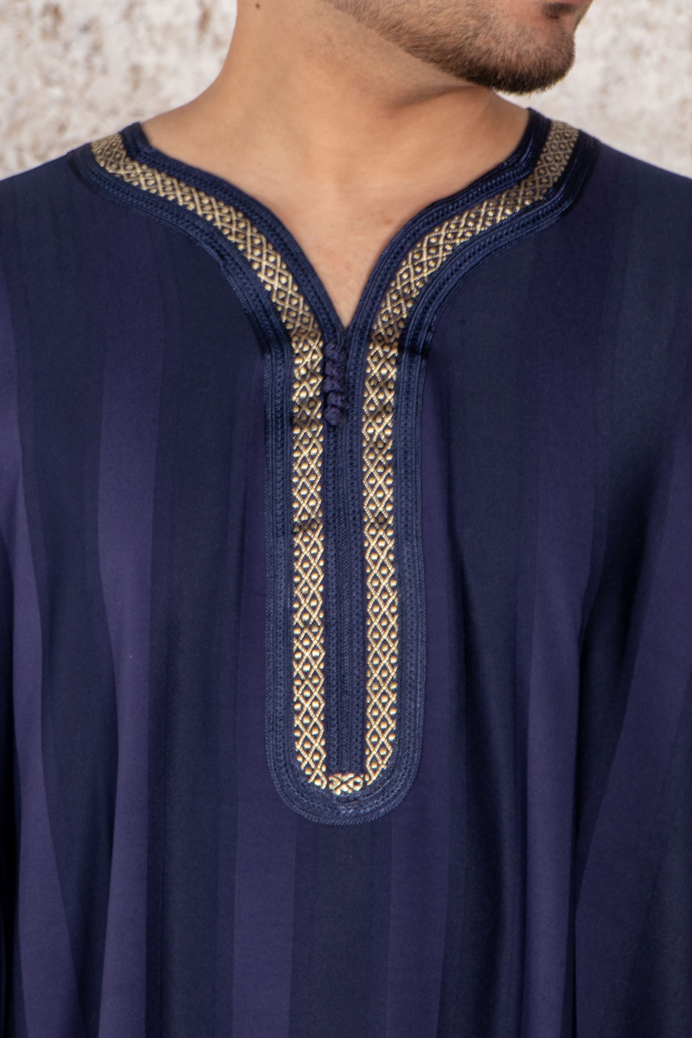 Moroccan Dark Blue Thobe - Jalabiya - Muslim Lifestyle Store