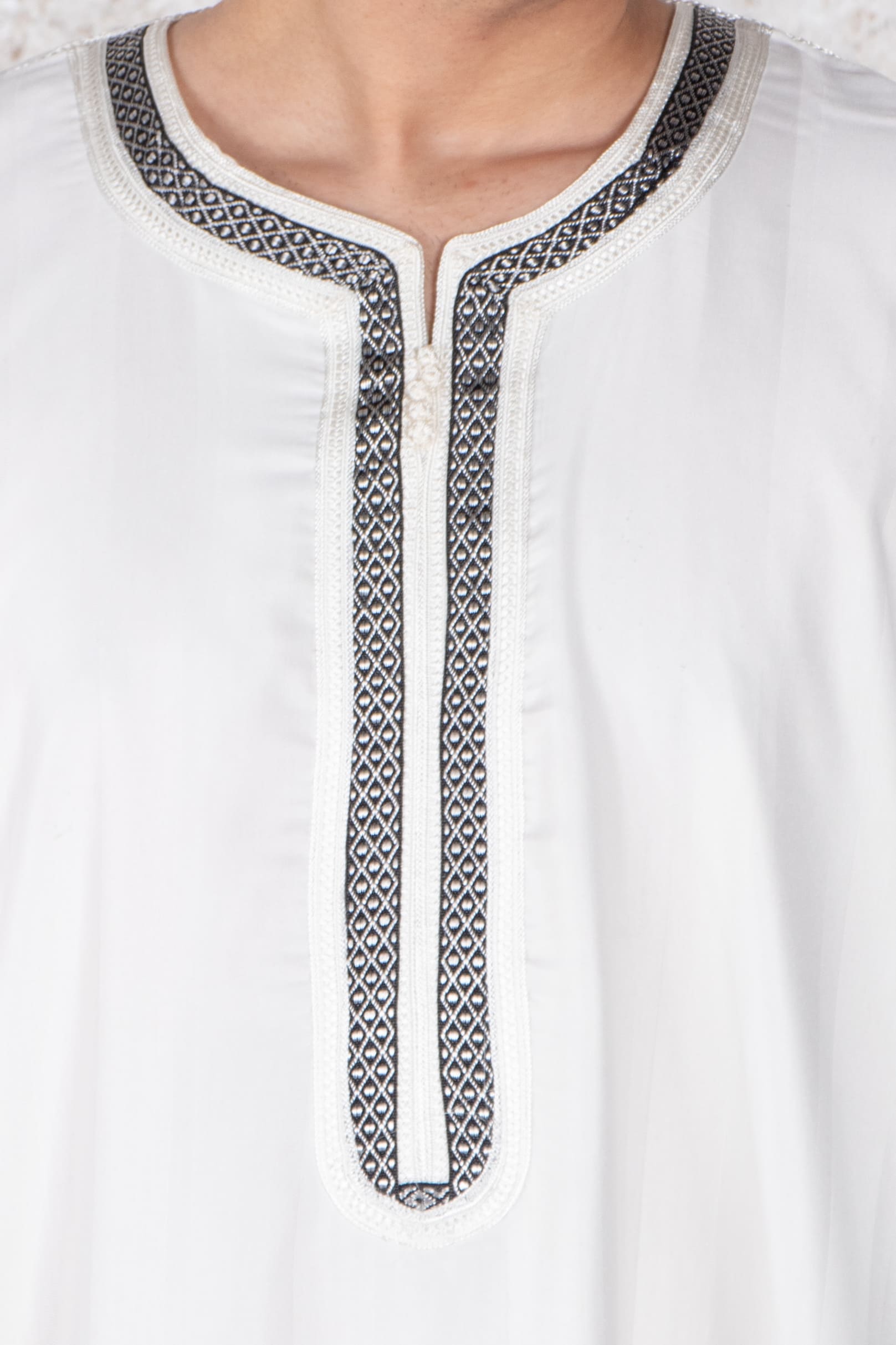 Moroccan White Thobe - Jalabiya - Muslim Lifestyle Store