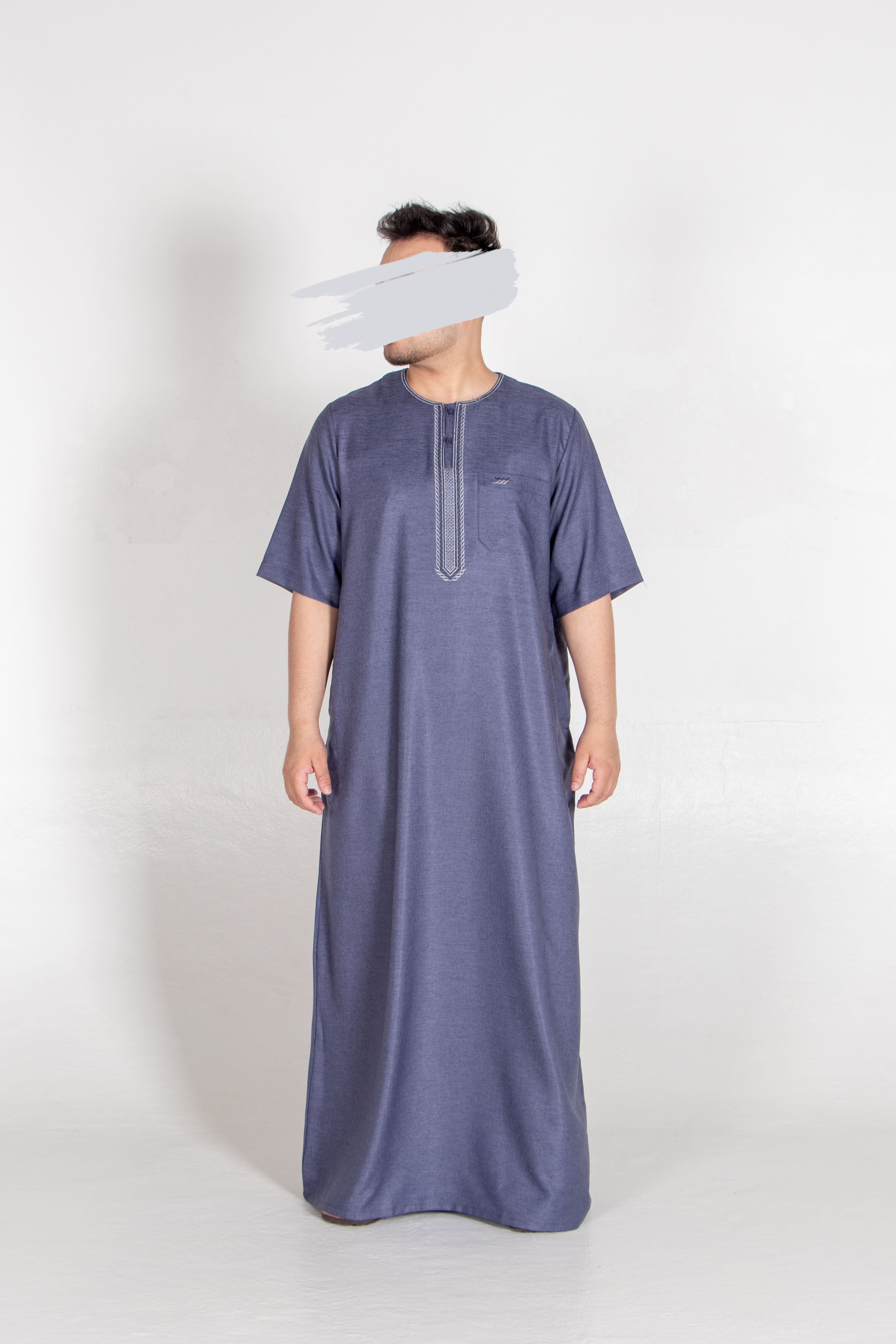 Fancy Vampire Grey Moroccan Thobe - Jalabiya - Muslim Lifestyle Store