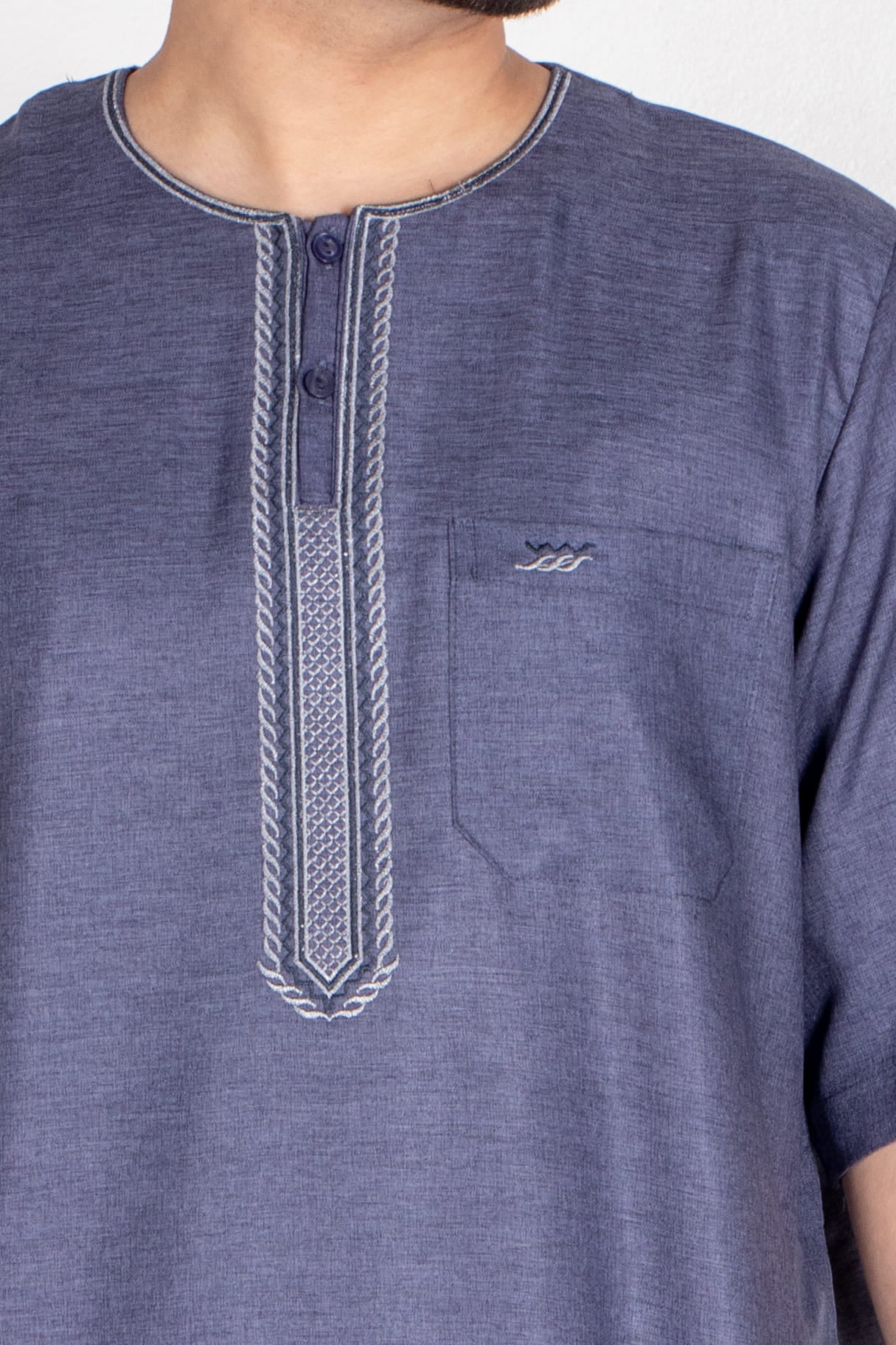 Fancy Vampire Grey Moroccan Thobe - Jalabiya - Muslim Lifestyle Store