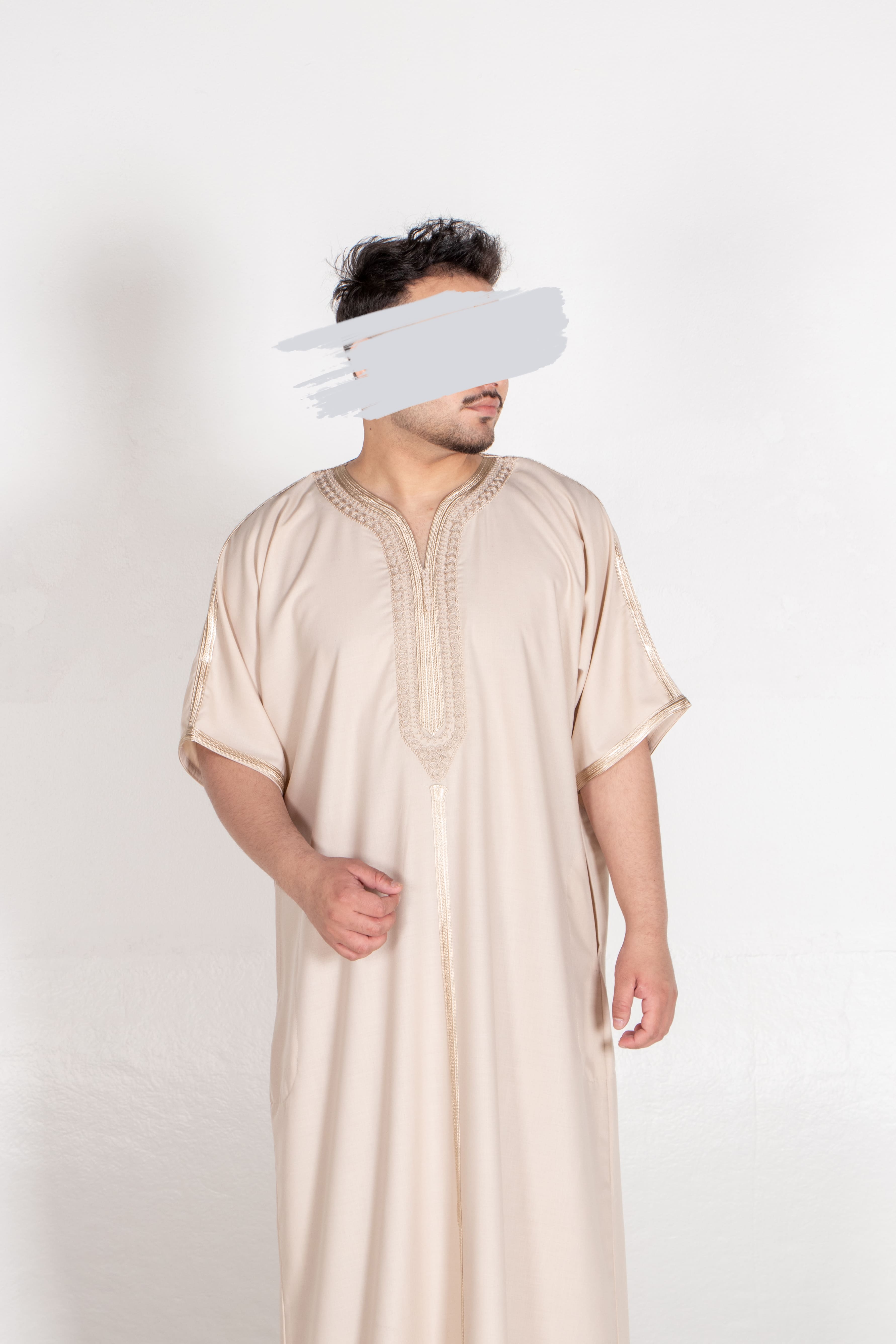 Premium Beige Moroccan Thobe - Jalabiya - Muslim Lifestyle Store