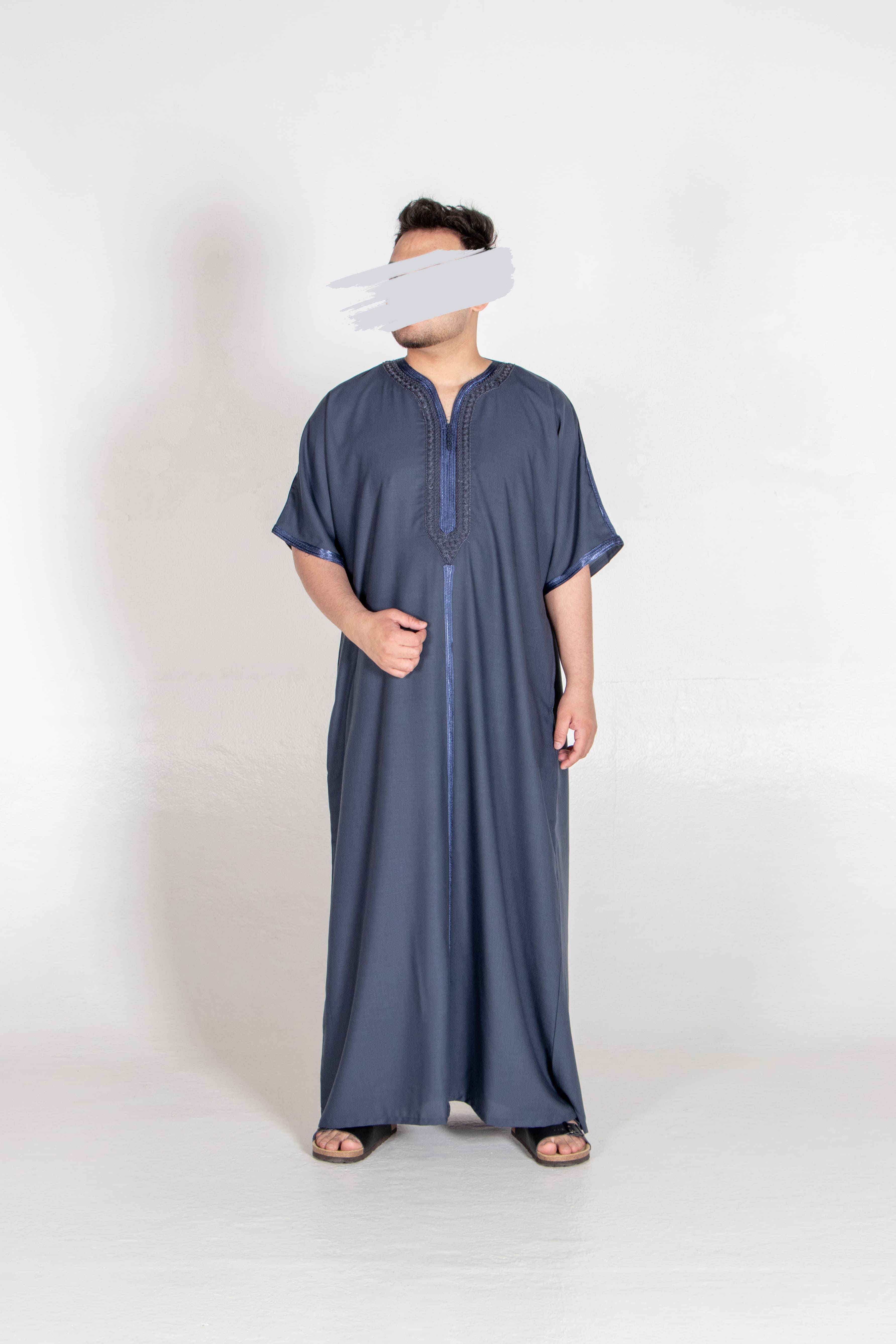 Premium Ebony Clay Moroccan Thobe - Jalabiya - Muslim Lifestyle Store