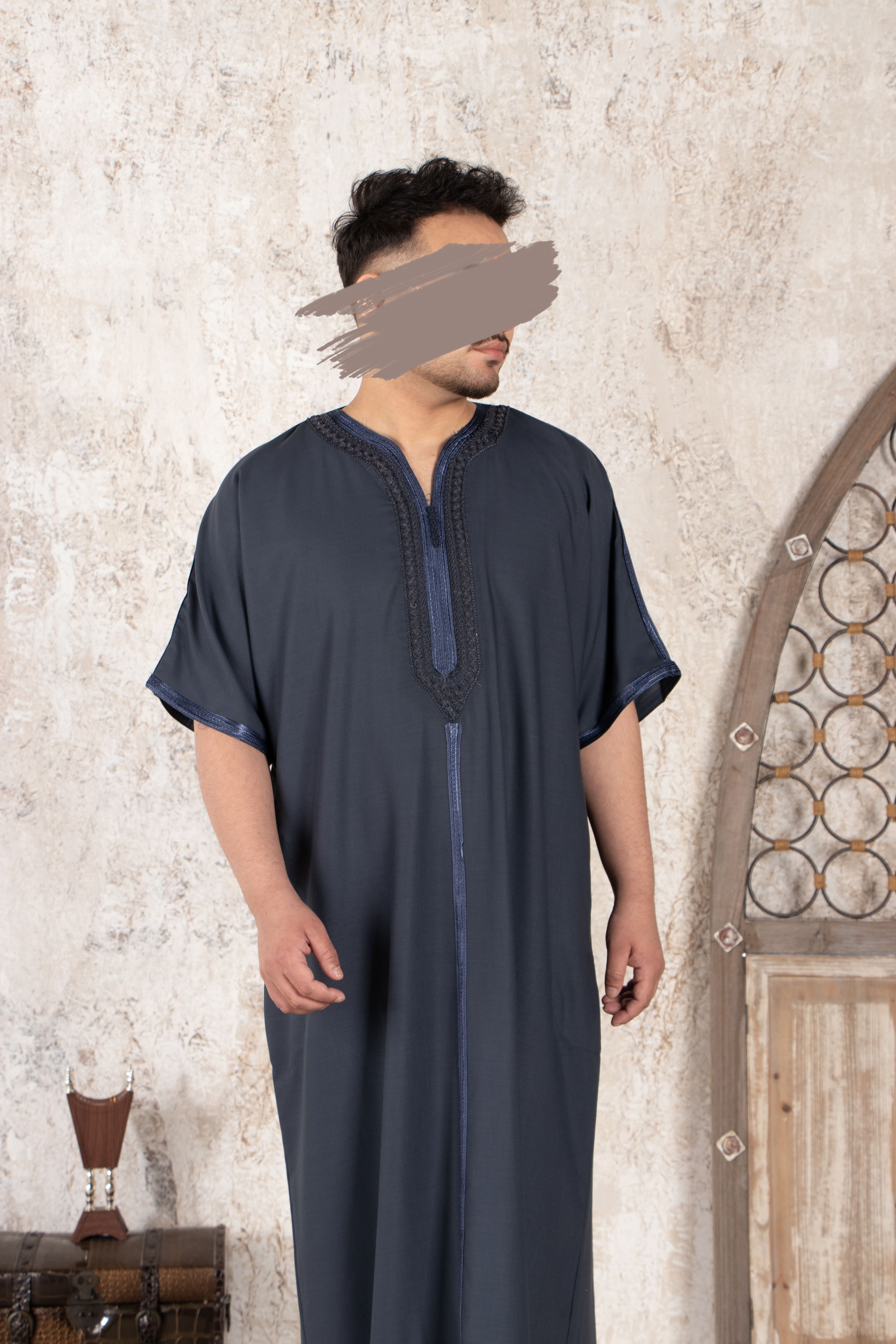 Premium Ebony Clay Moroccan Thobe - Jalabiya - Muslim Lifestyle Store