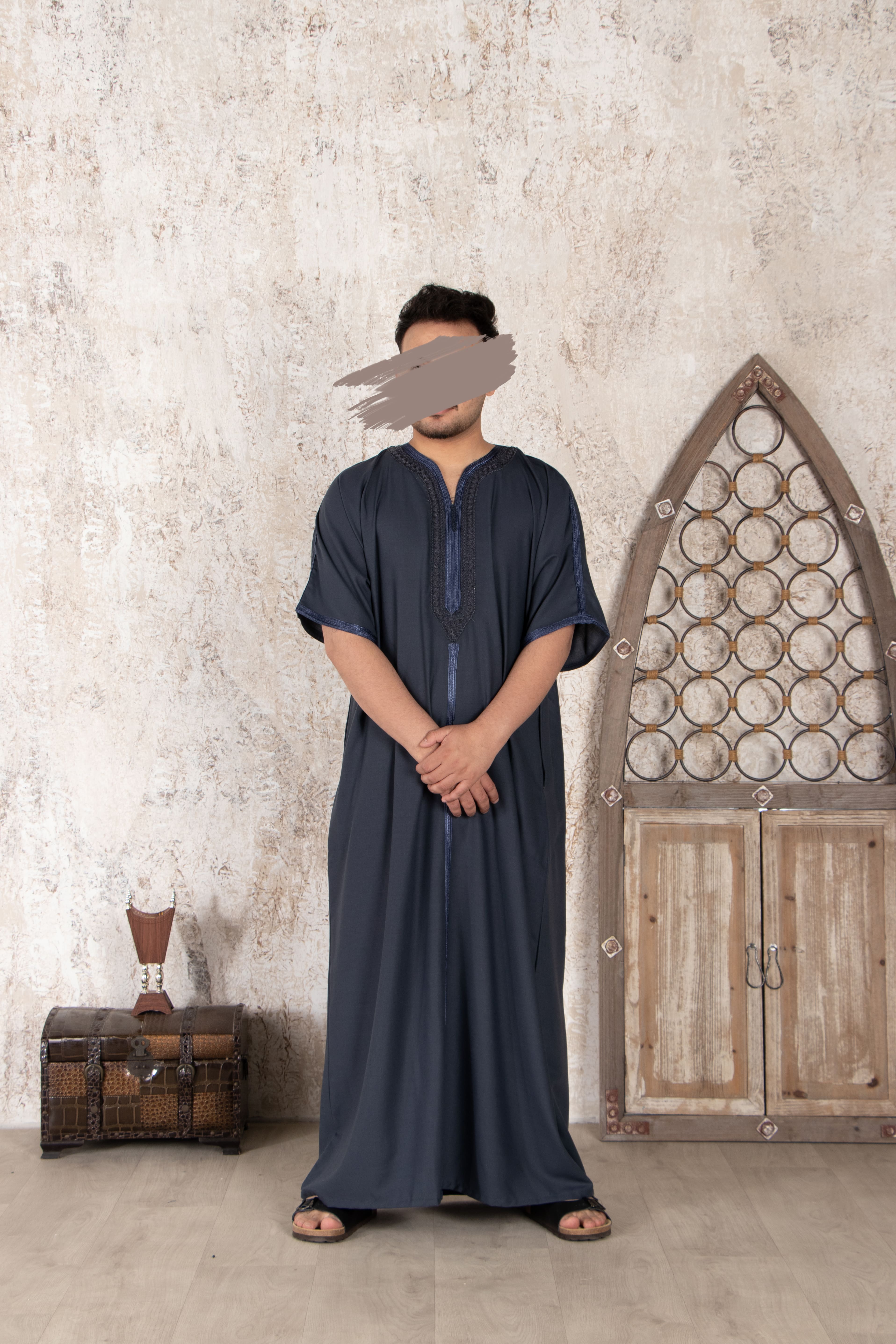 Premium Ebony Clay Moroccan Thobe - Jalabiya - Muslim Lifestyle Store