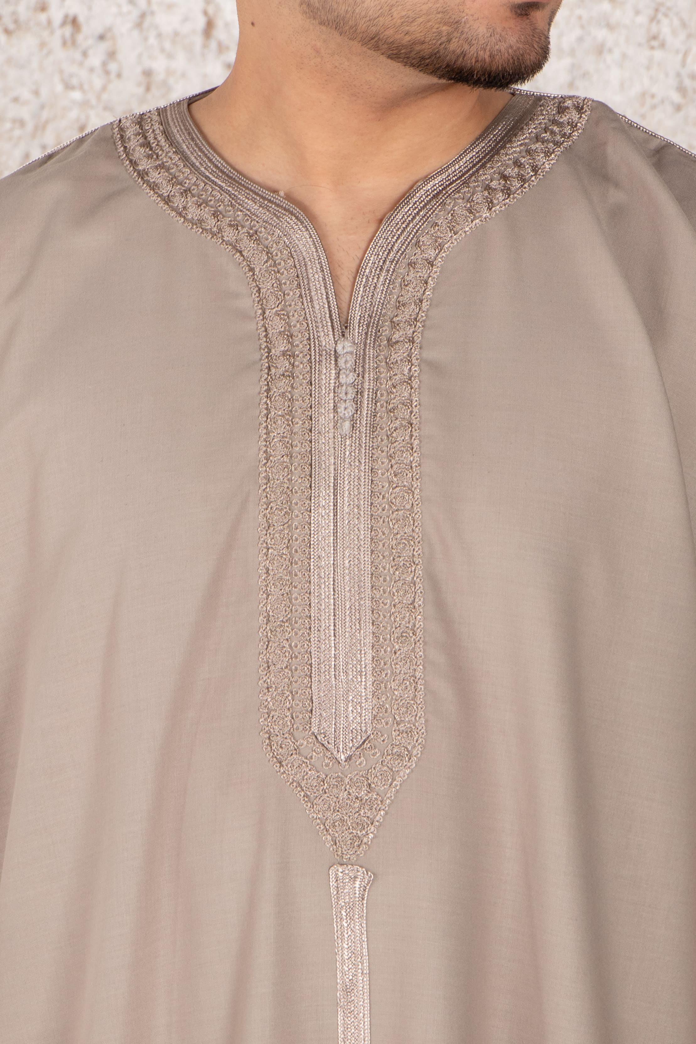 Premium Khaki Moroccan Thobe - Jalabiya - Muslim Lifestyle Store