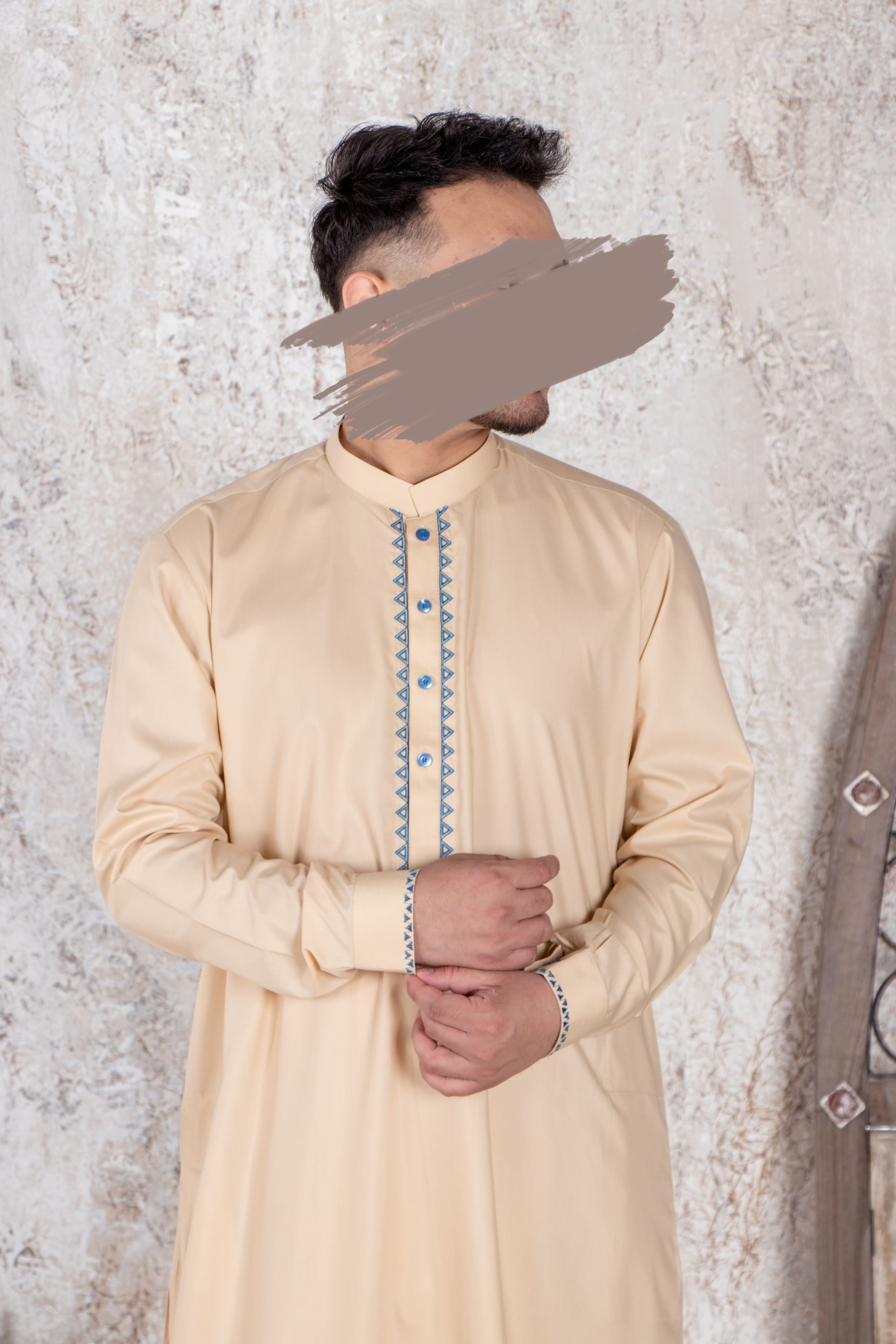 Melon Cream Shalwar Kameez - Shalwar Kameez - Muslim Lifestyle Store
