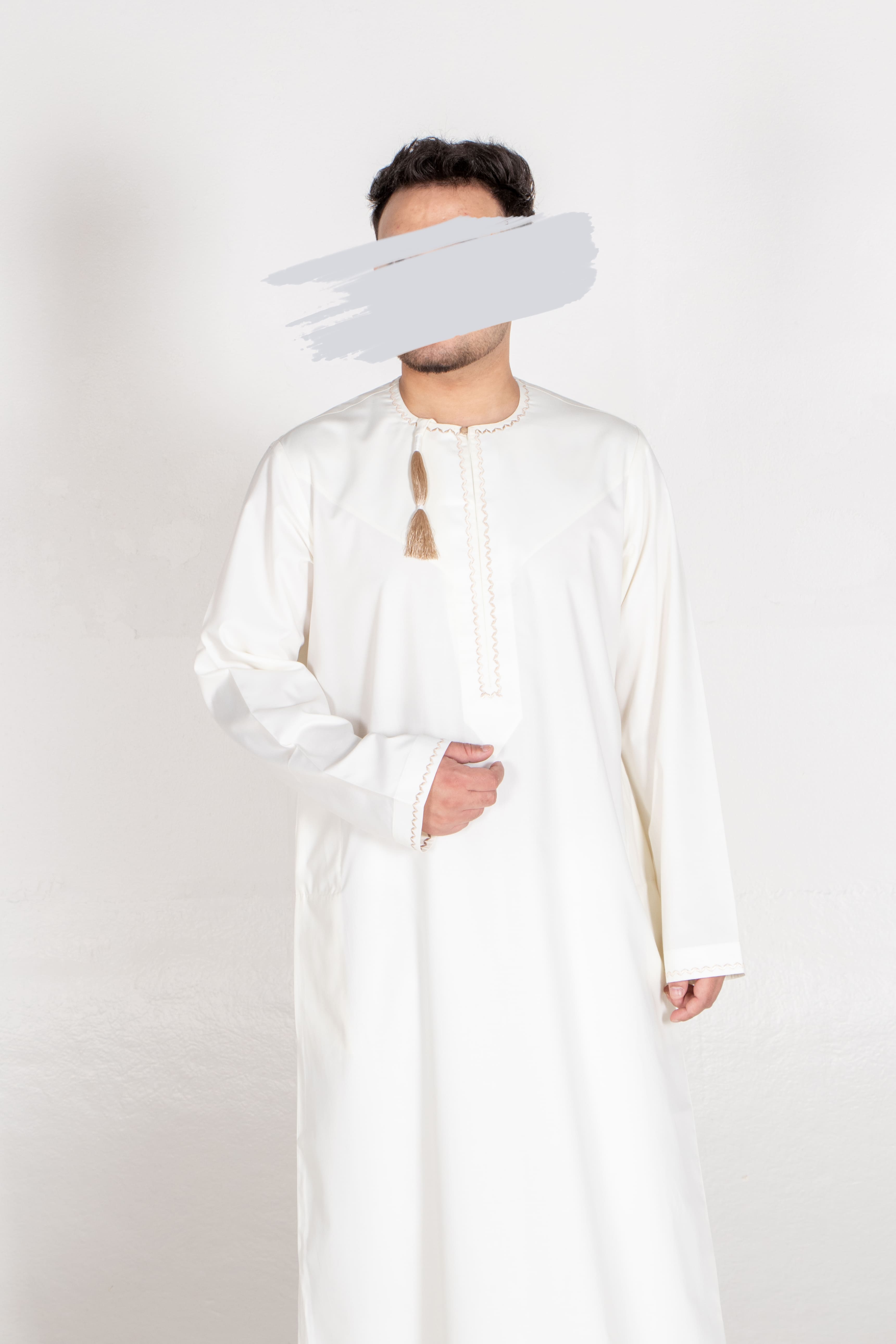 Cream Omani Thobe - Omani Thobe - Muslim Lifestyle Store