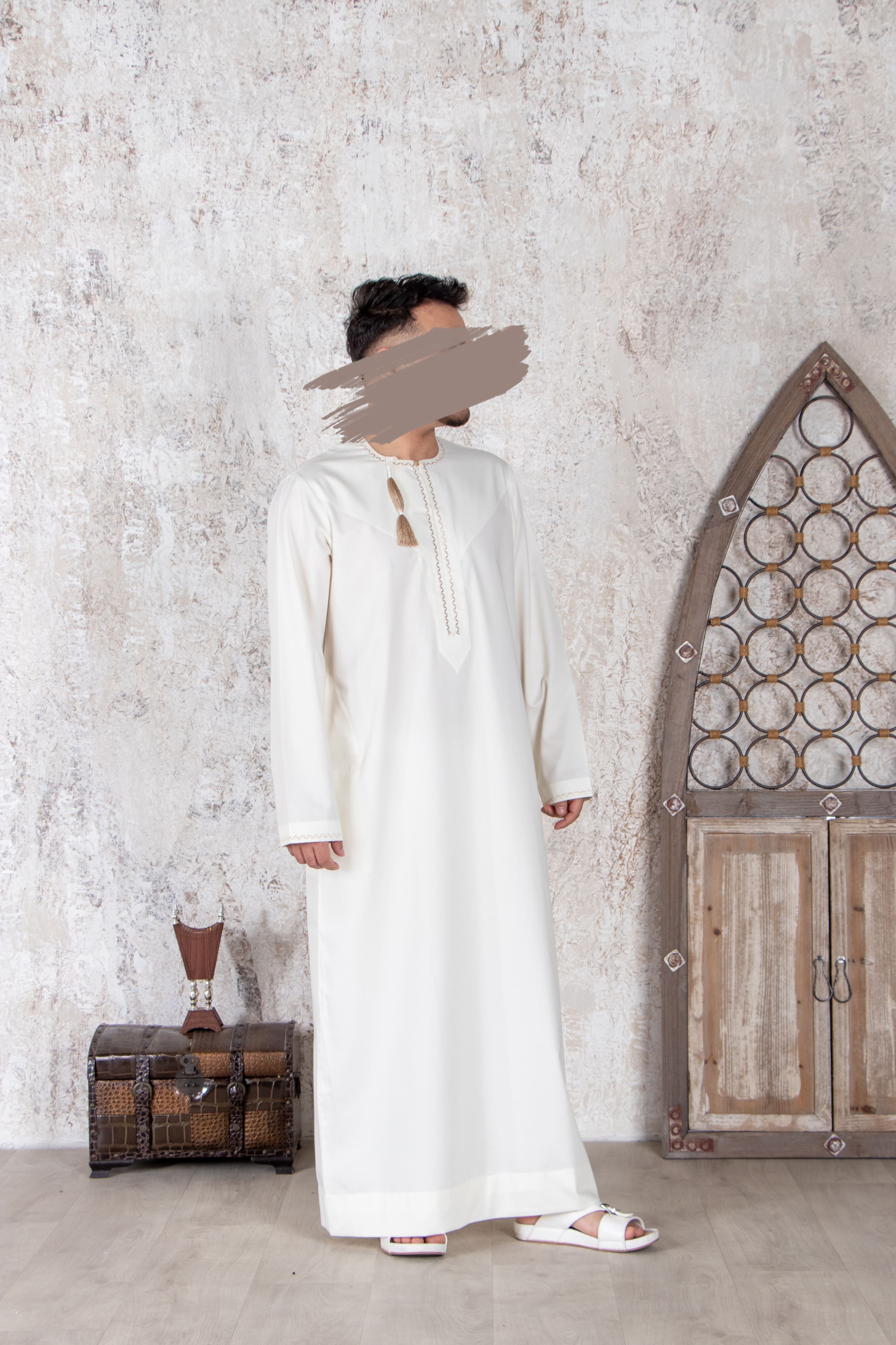 Cream Omani Thobe - Omani Thobe - Muslim Lifestyle Store