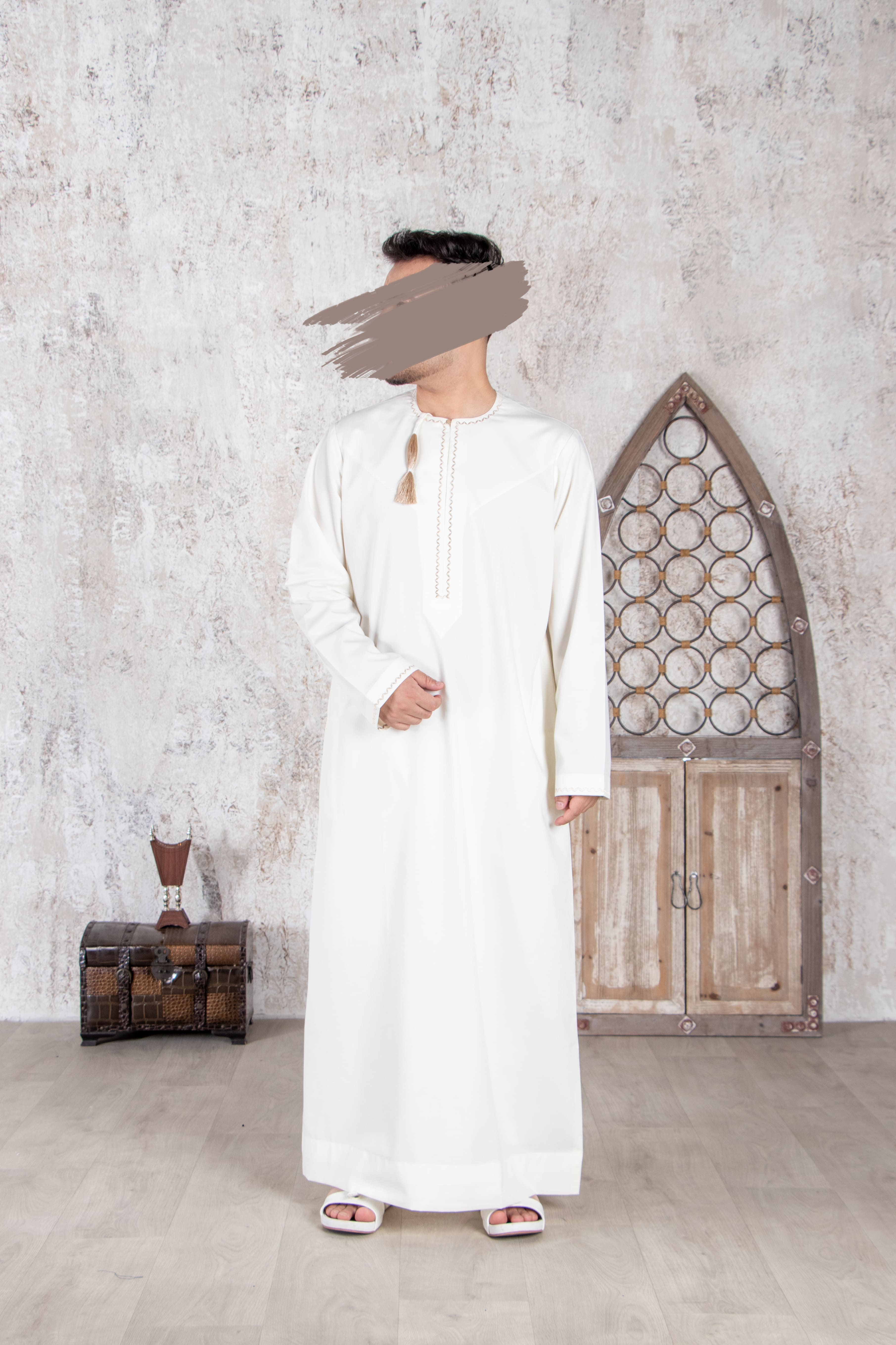 Cream Omani Thobe - Omani Thobe - Muslim Lifestyle Store