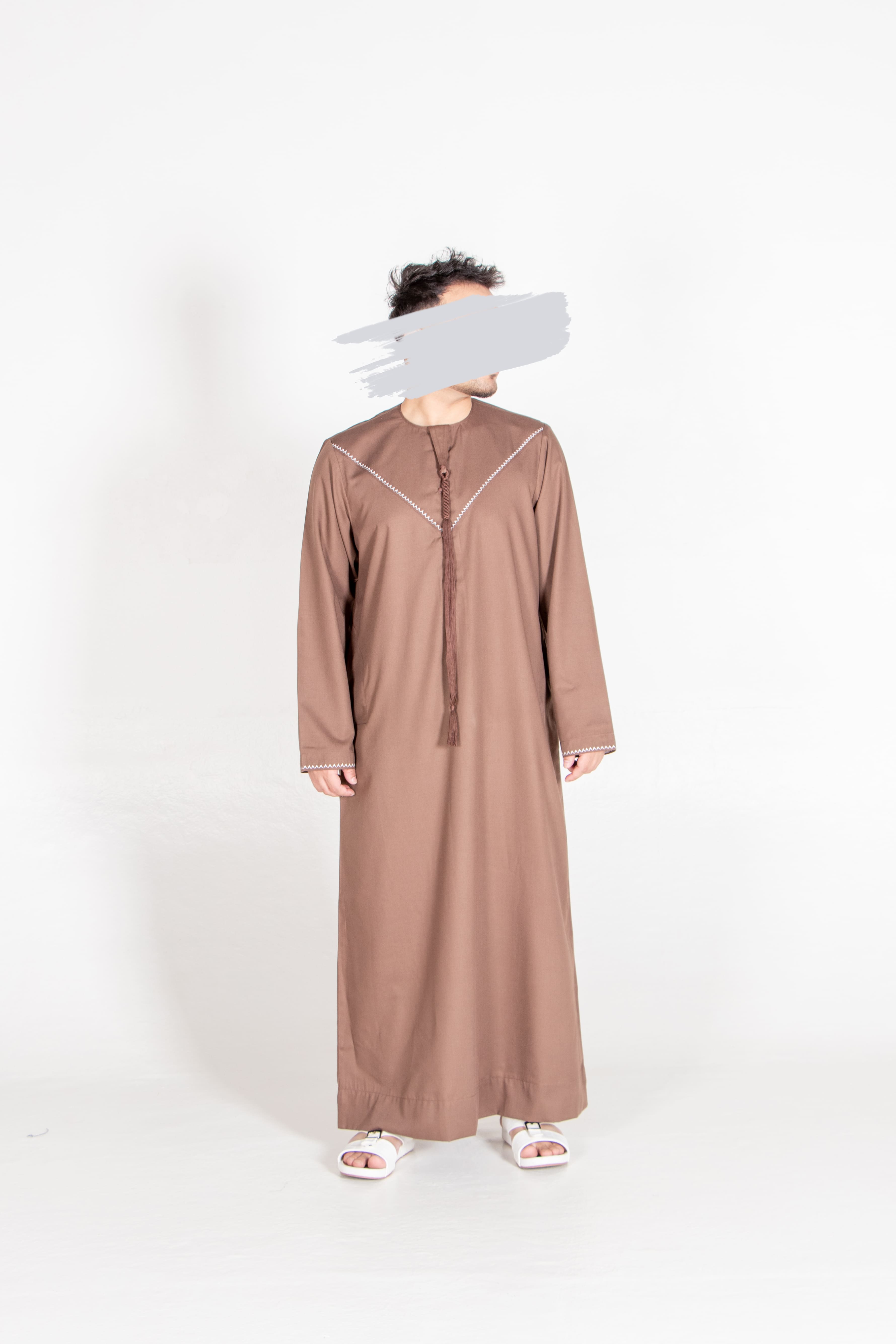Chocolate Brown Omani Thobe - Omani Thobe - Muslim Lifestyle Store