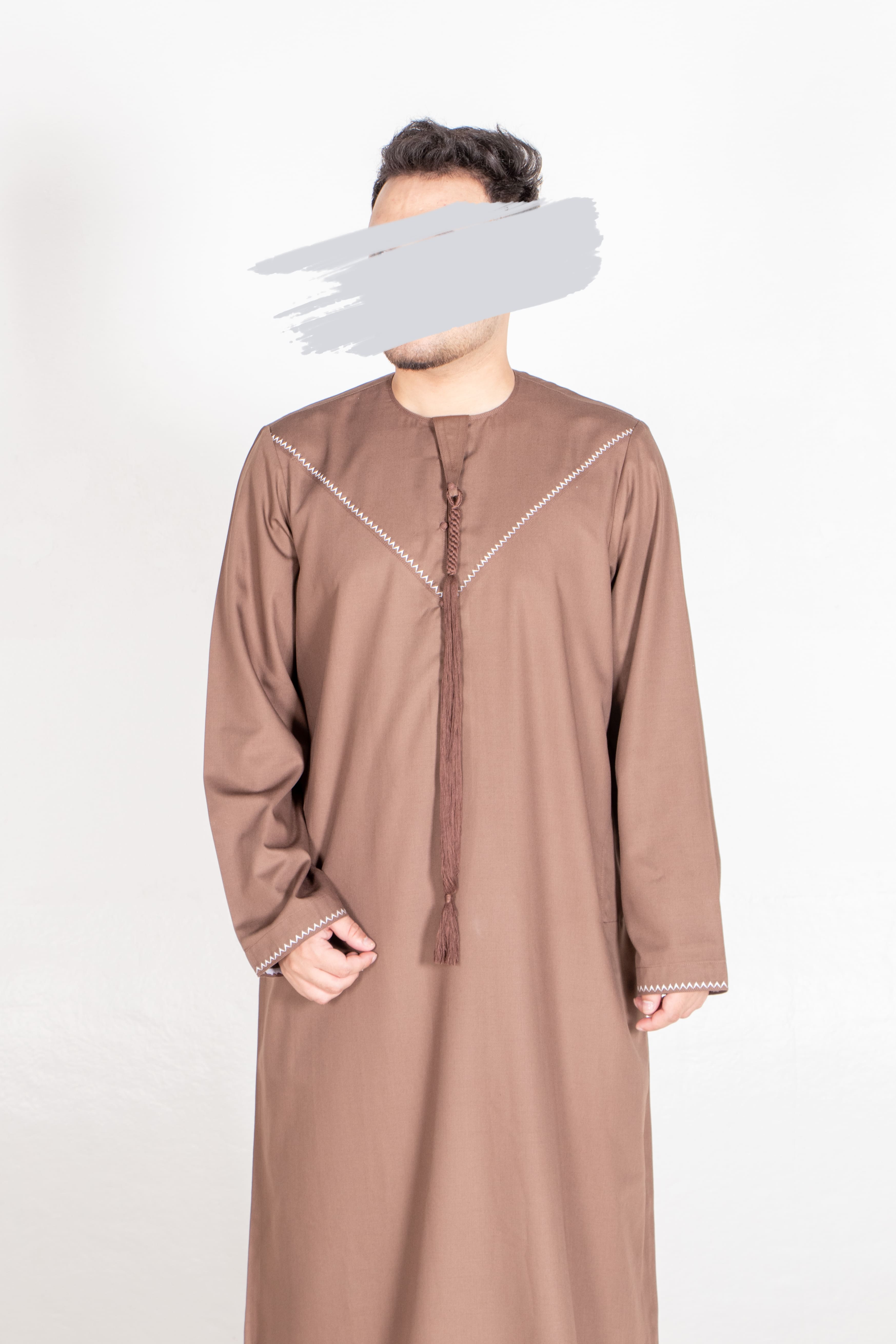 Chocolate Brown Omani Thobe - Omani Thobe - Muslim Lifestyle Store