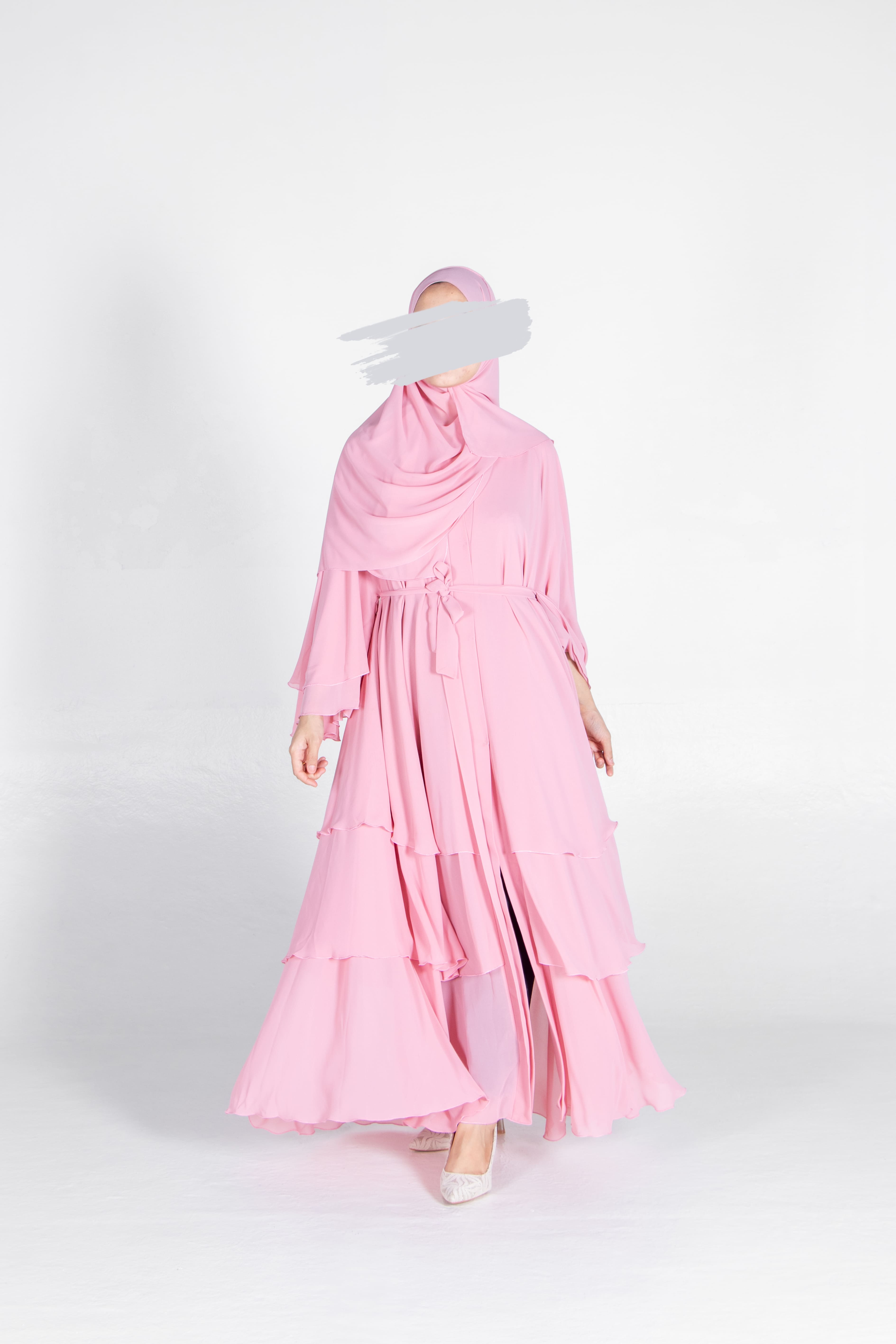 Pink Fleur Abaya - Abaya - Muslim Lifestyle Store