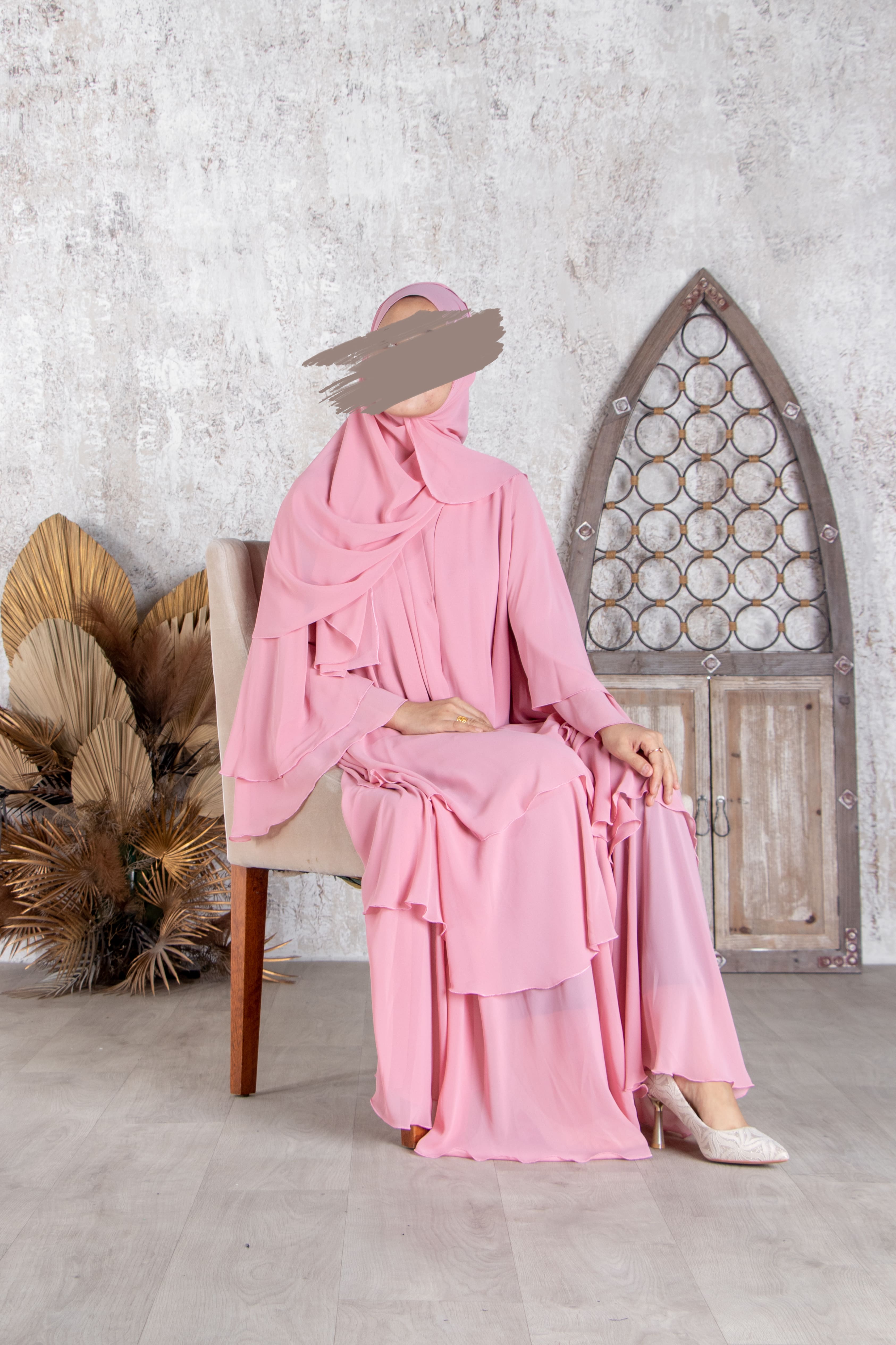 Pink Fleur Abaya - Abaya - Muslim Lifestyle Store