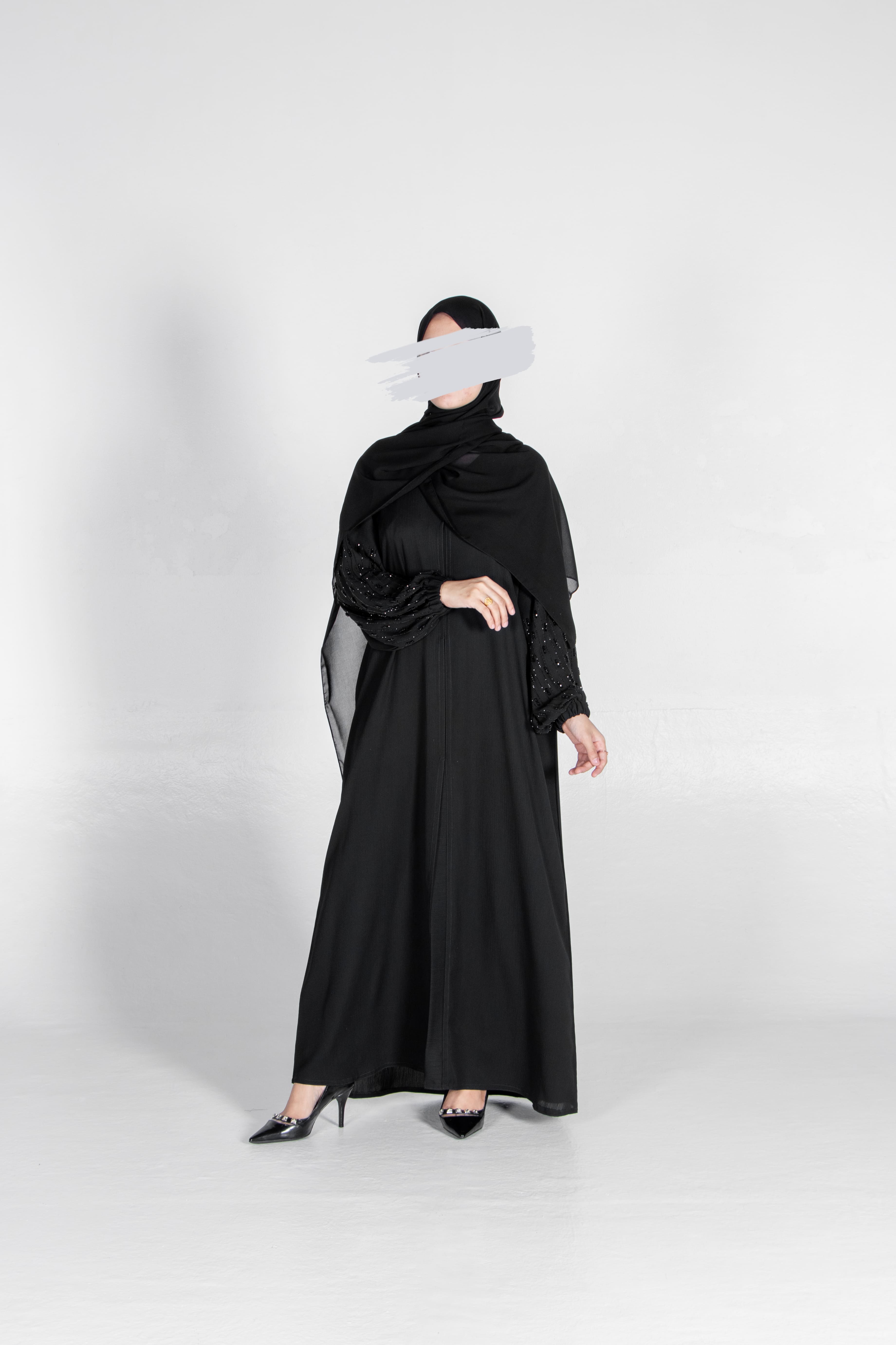 Henna Black Bishop Abaya - Abaya - Muslim Lifestyle Store