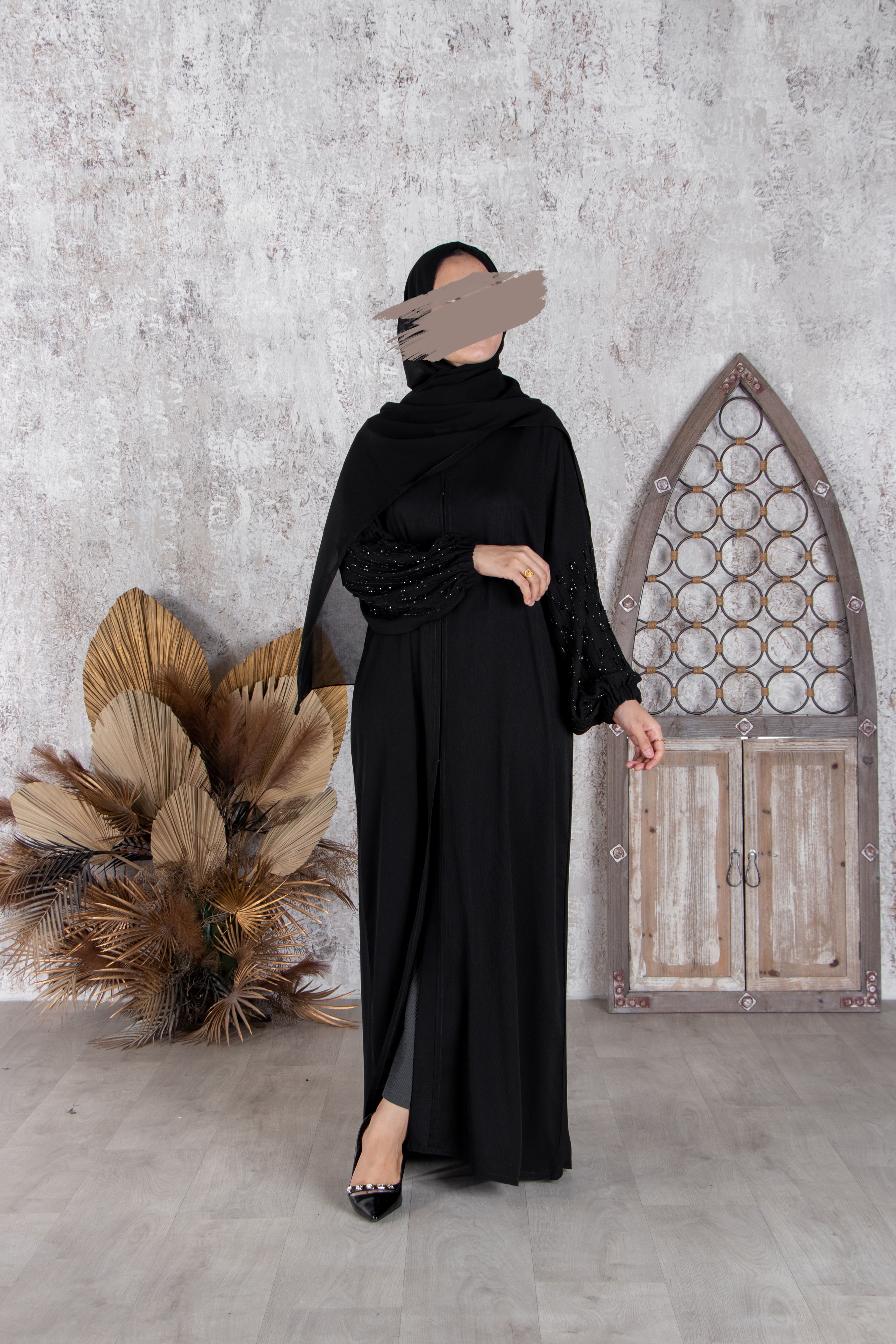 Henna Black Bishop Abaya - Abaya - Muslim Lifestyle Store
