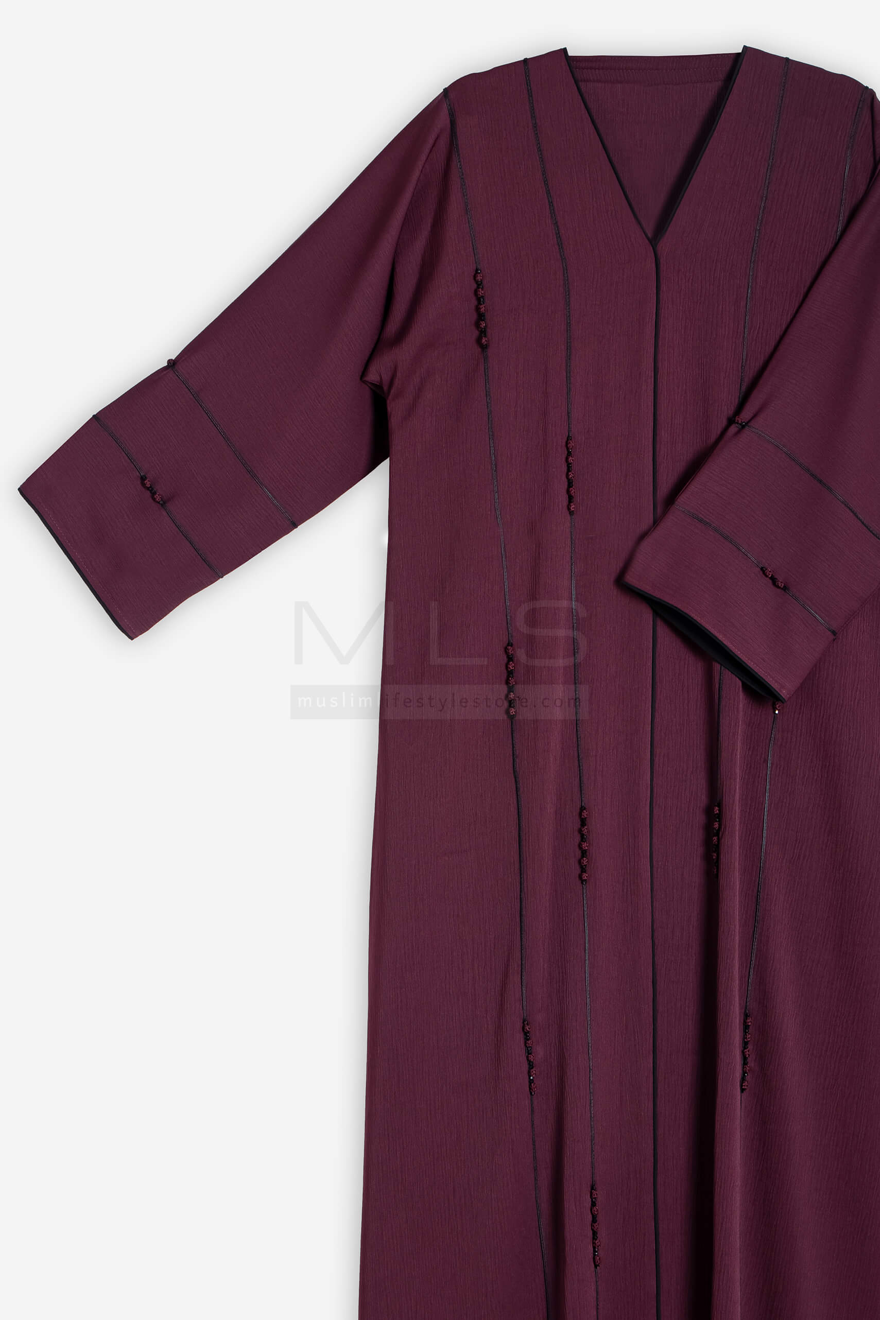 Velvet Red Abaya - Abaya - Muslim Lifestyle Store