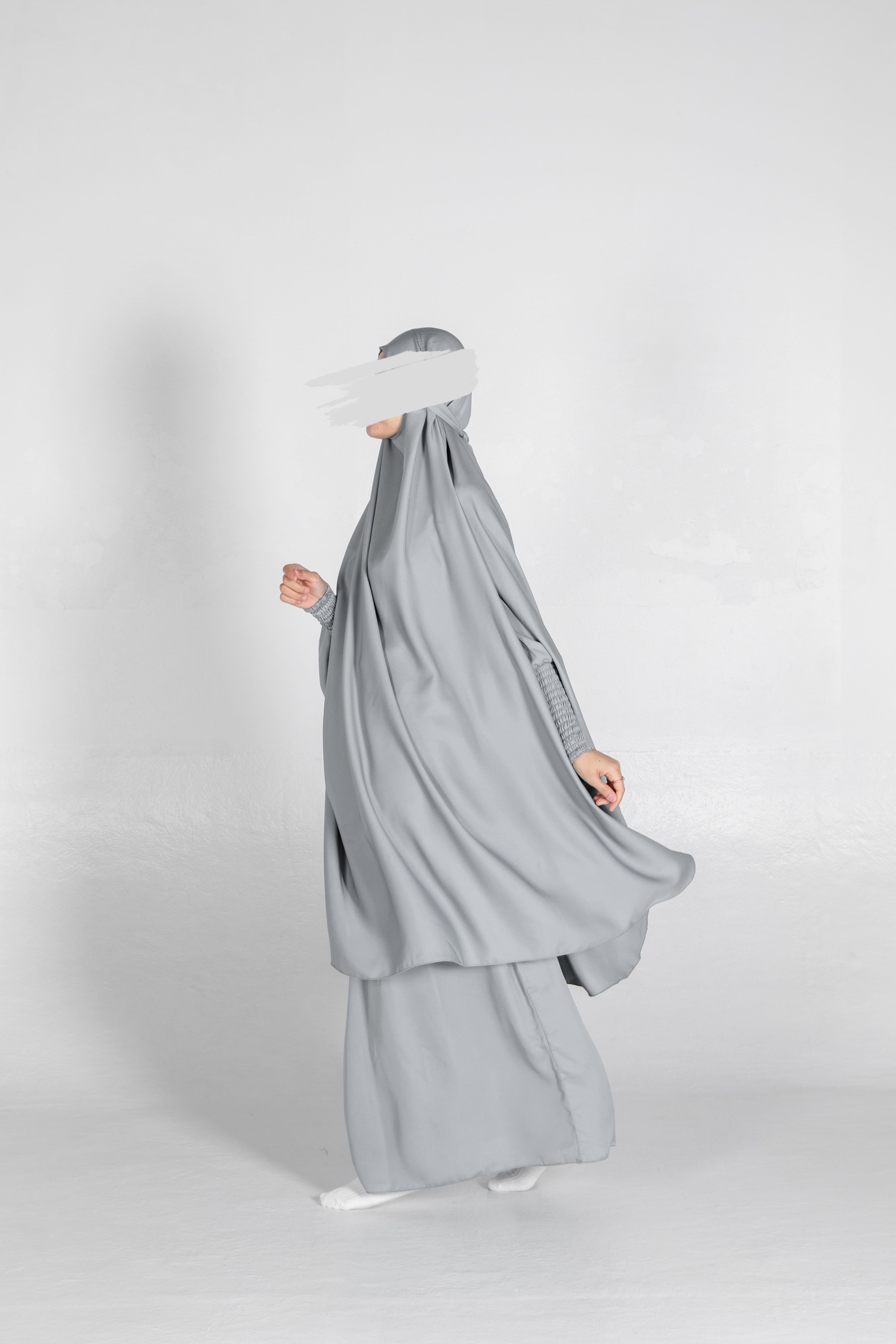 Pastel Grey Jilbab - Jilbab - Muslim Lifestyle Store