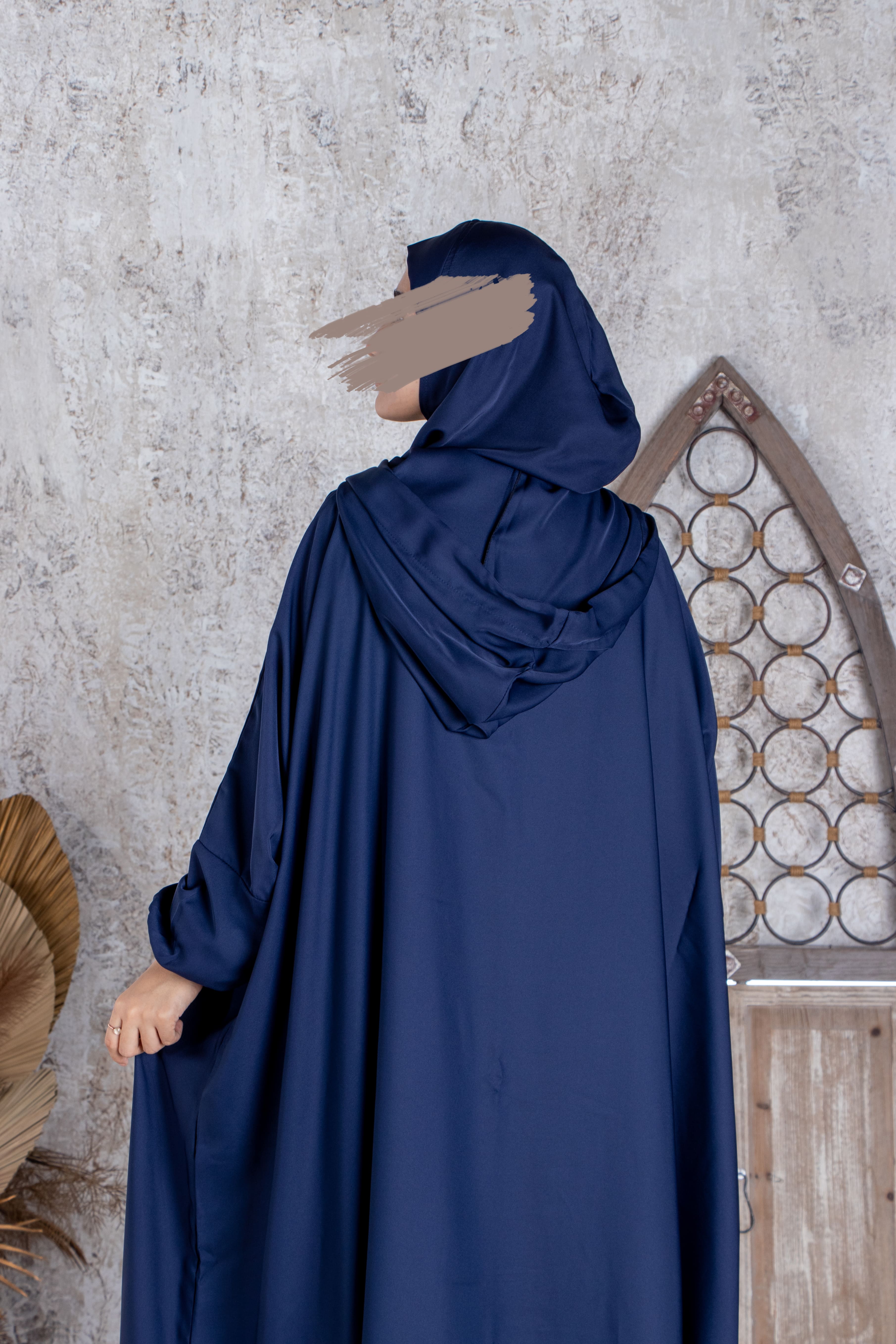 Navy Blue Stylish Cap Jilbab - Jilbab - Muslim Lifestyle Store