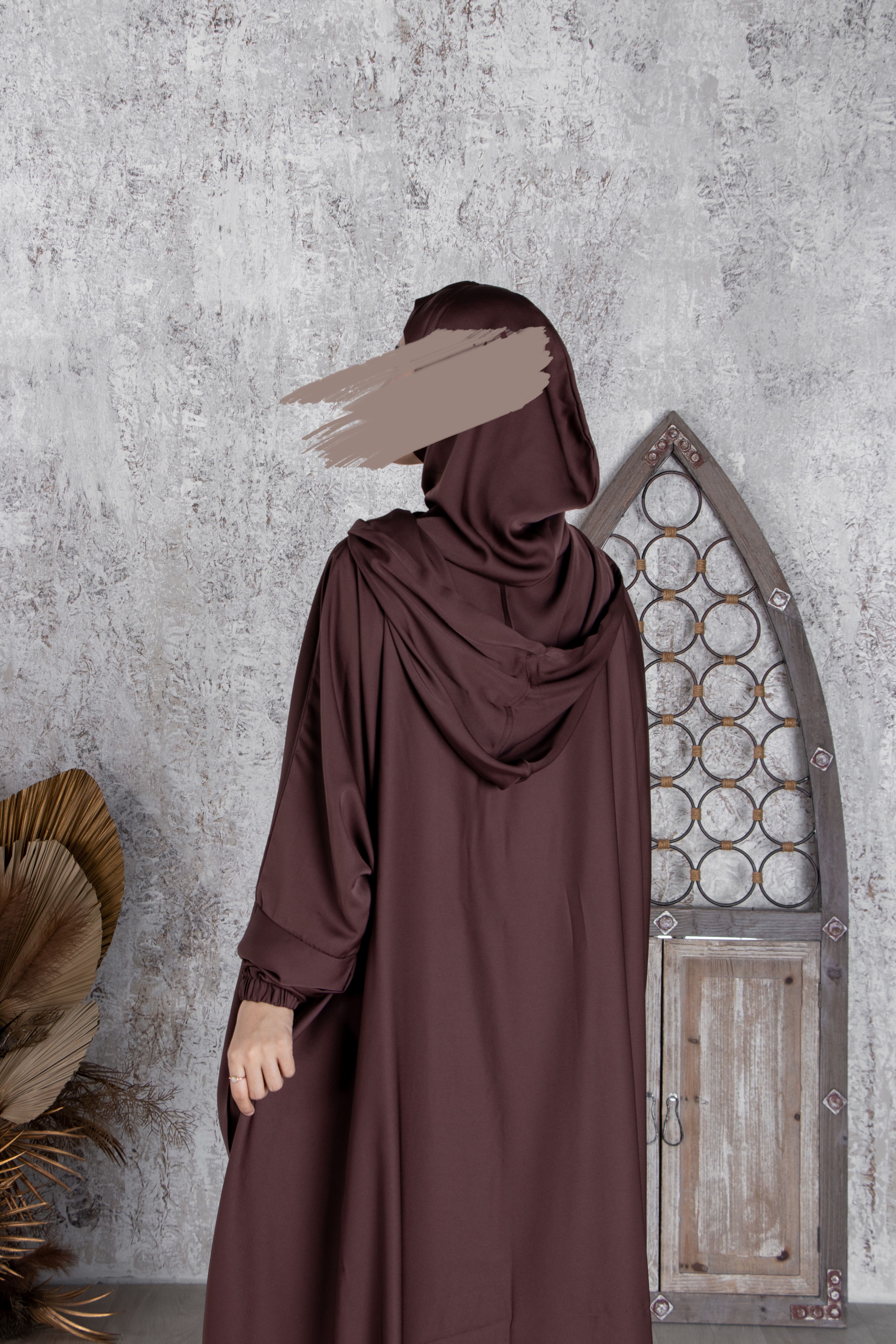 Coffee Brown Stylish Cap Jilbab - Jilbab - Muslim Lifestyle Store