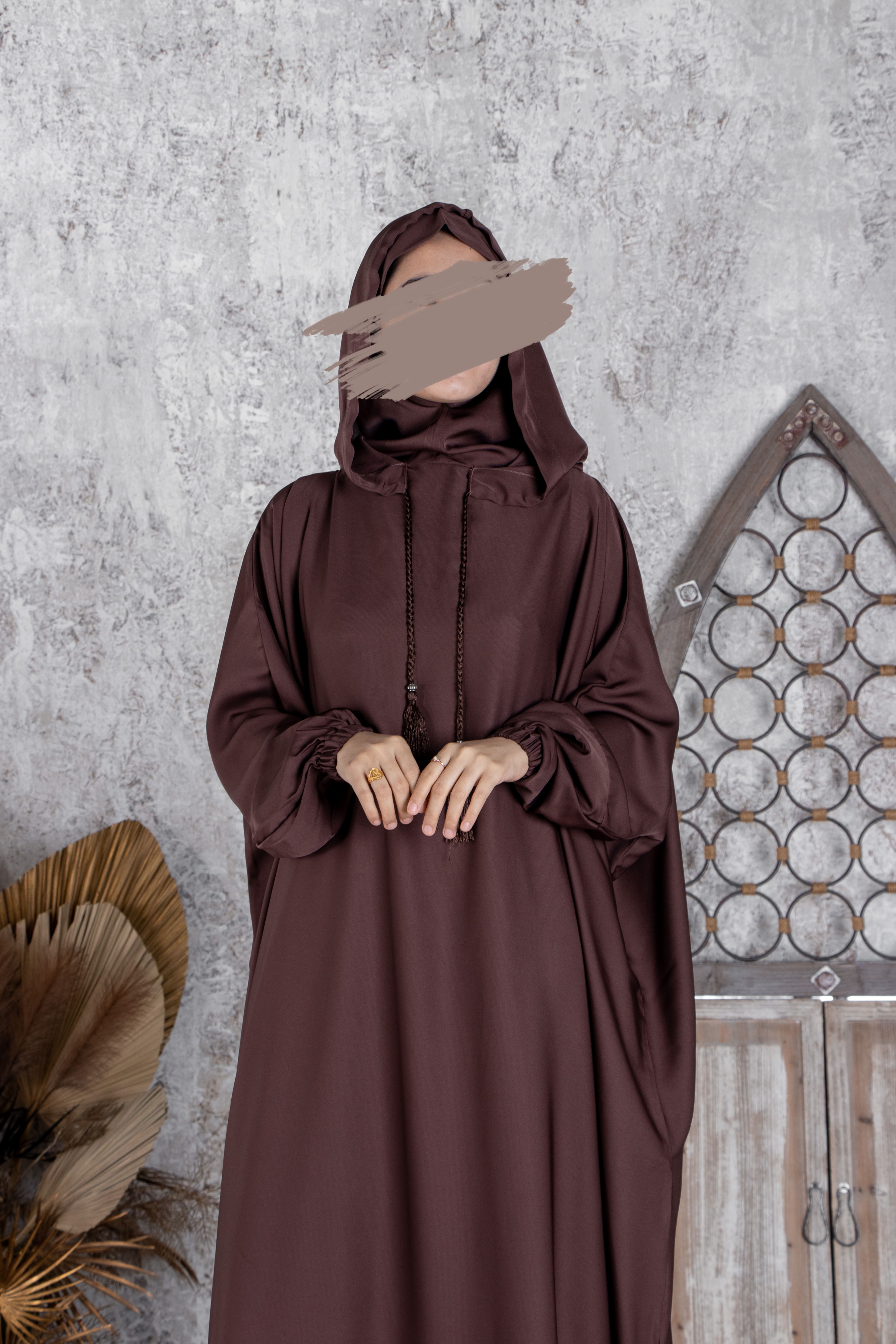 Coffee Brown Stylish Cap Jilbab - Jilbab - Muslim Lifestyle Store