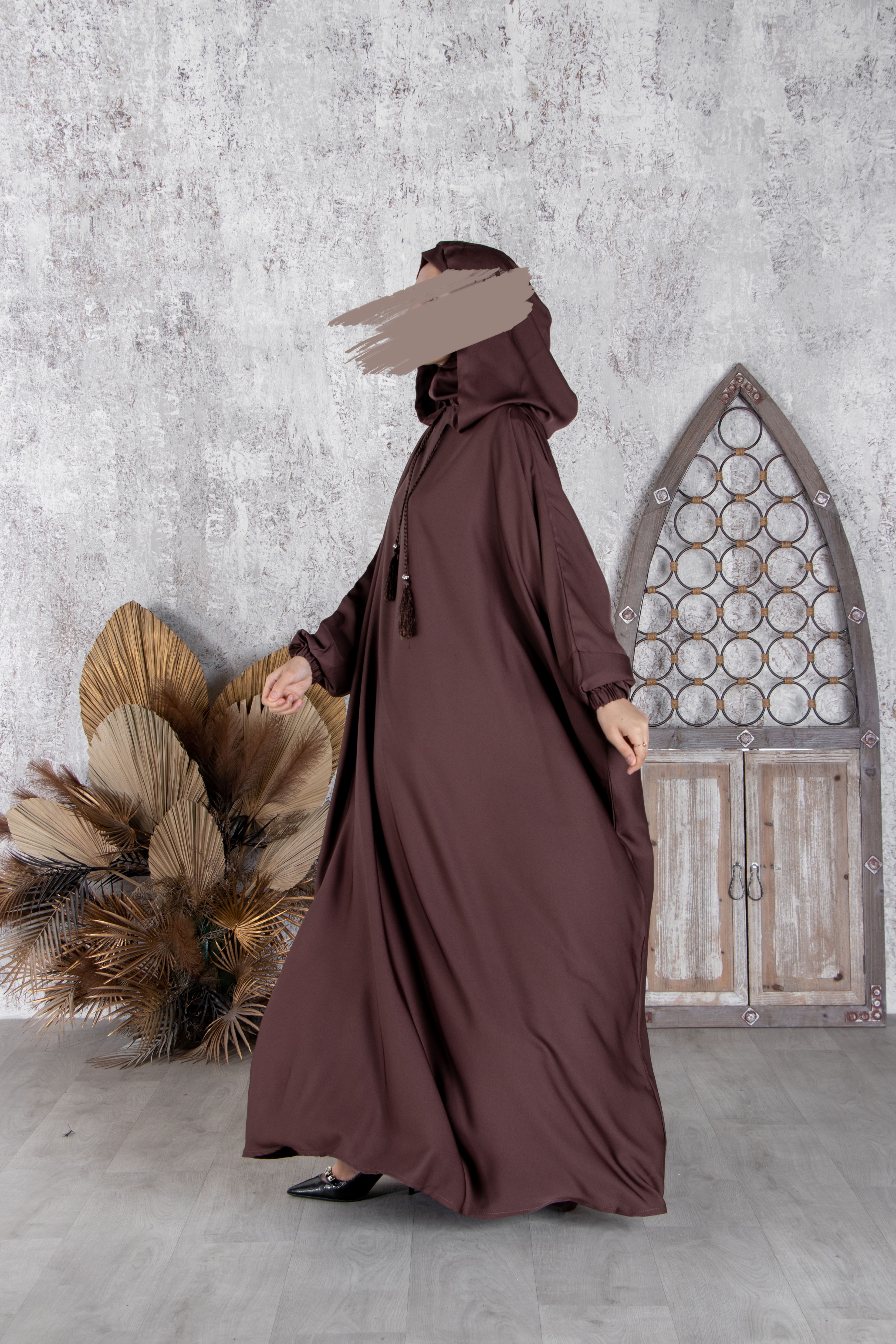 Coffee Brown Stylish Cap Jilbab - Jilbab - Muslim Lifestyle Store