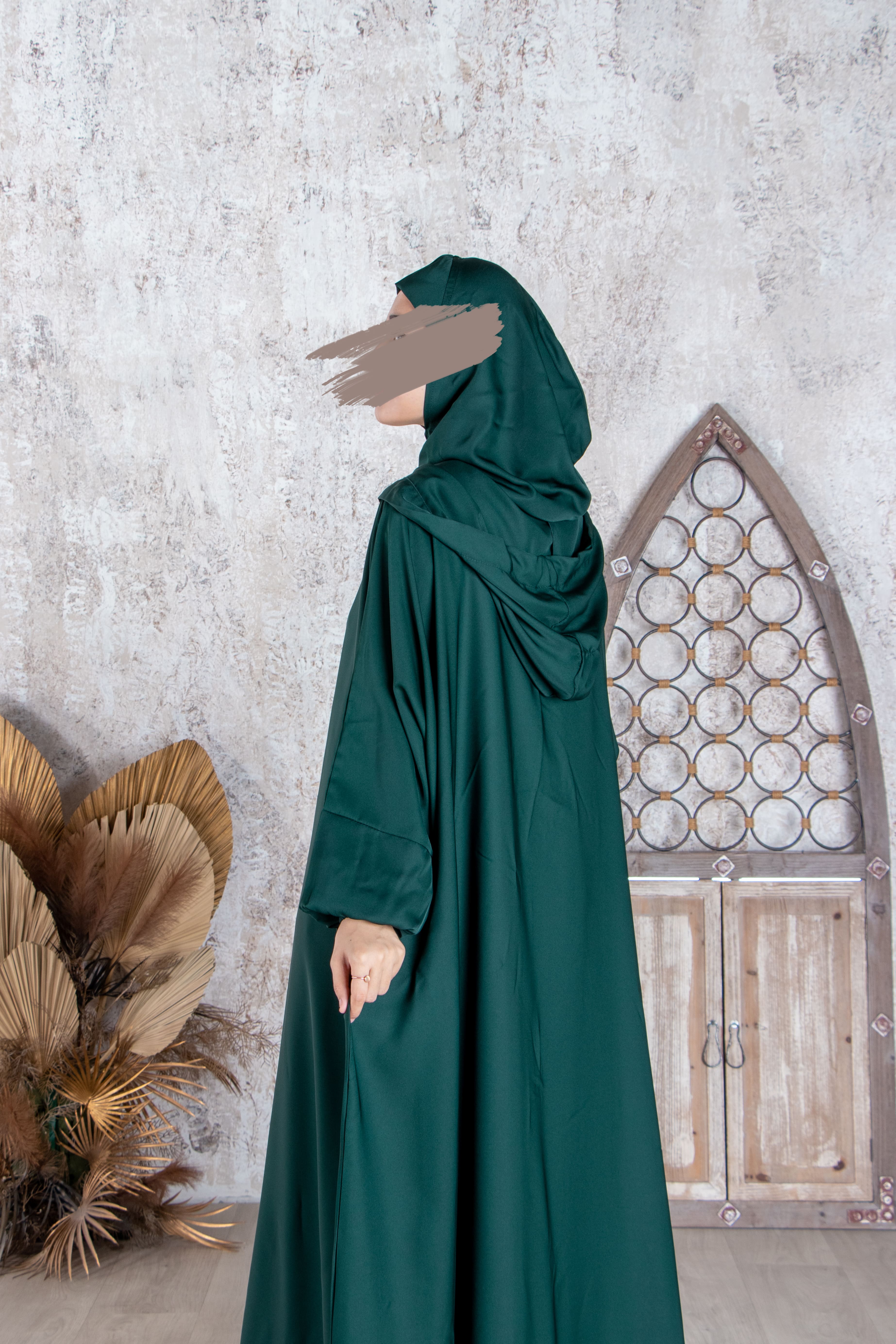Henna Green Stylish Cap Jilbab - Jilbab - Muslim Lifestyle Store