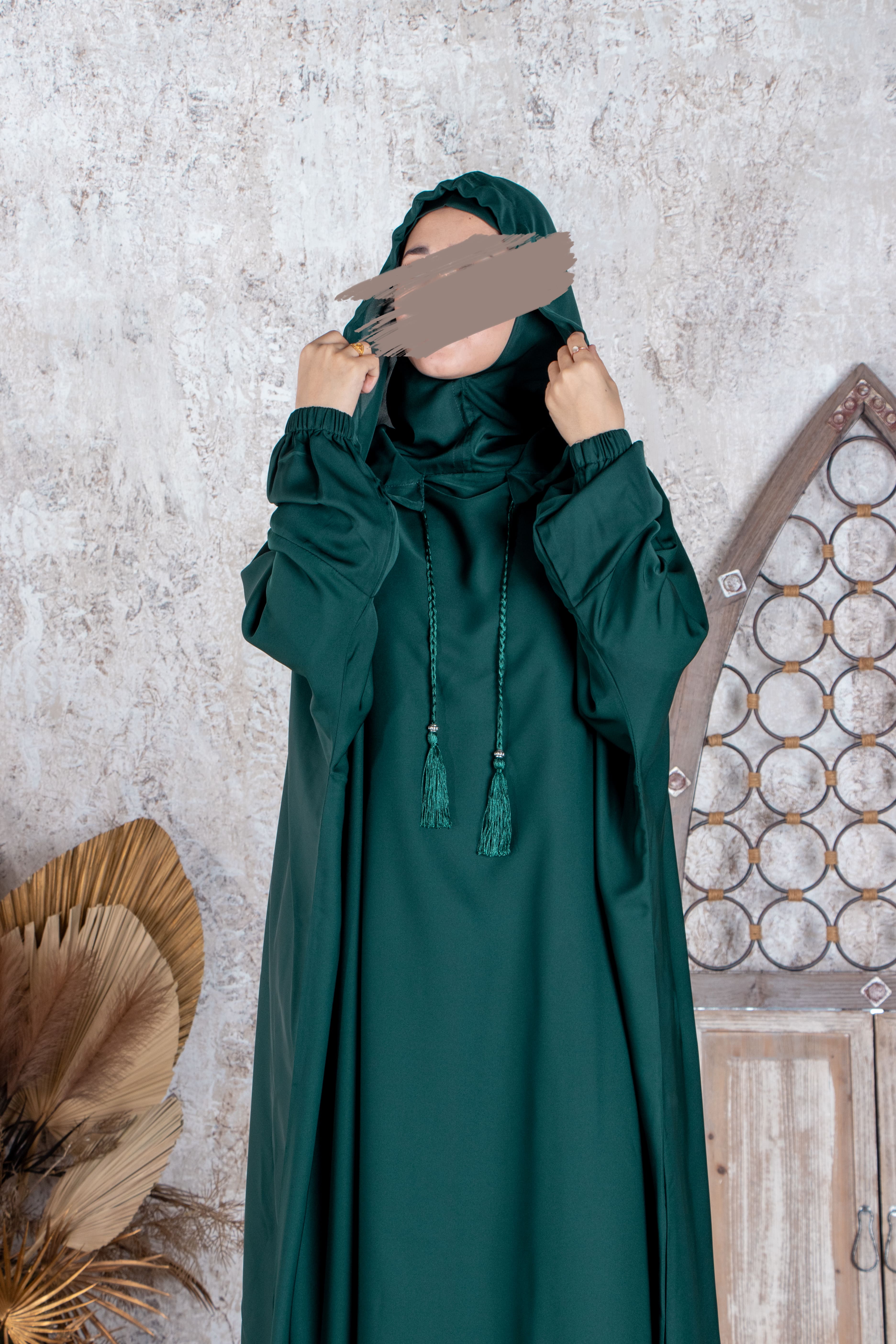 Henna Green Stylish Cap Jilbab - Jilbab - Muslim Lifestyle Store